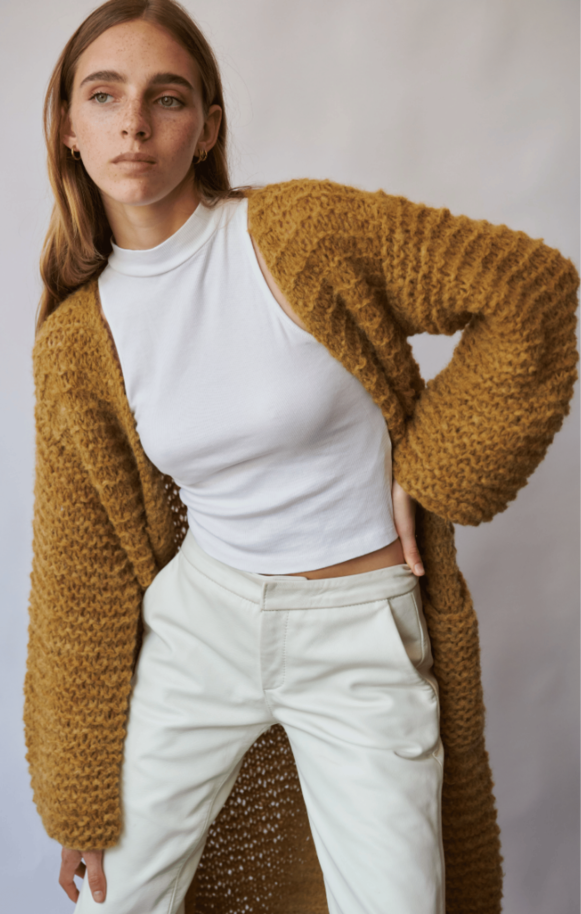 Rumer Cardigan in Brown made by AYNI