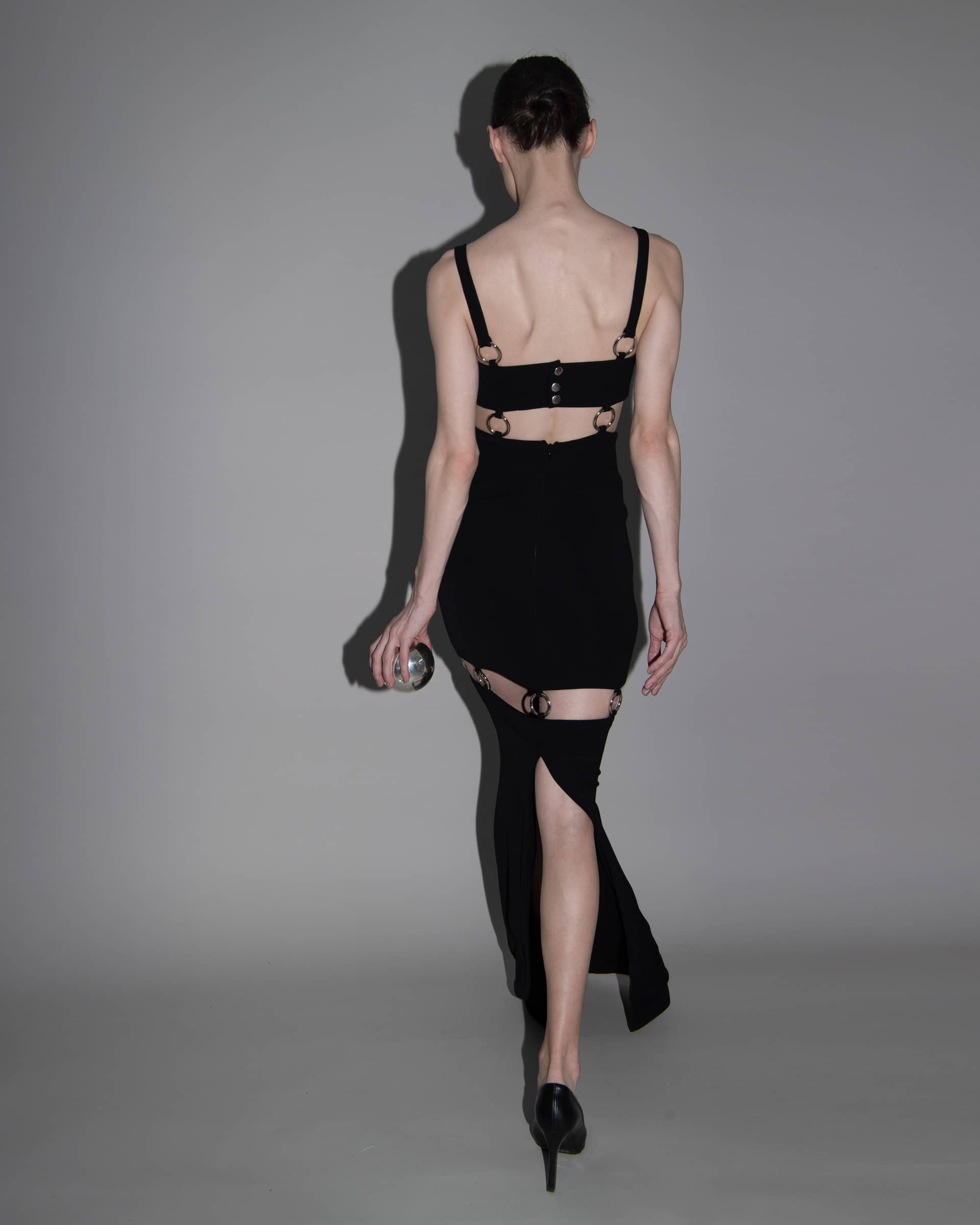 RINGS DRESS in Black made by Vestiaire d'un Oiseau Libre
