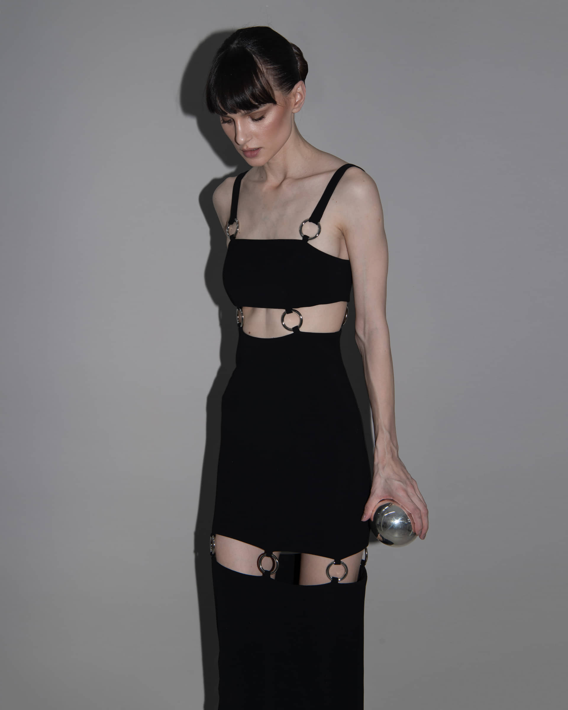 RINGS DRESS in Black made by Vestiaire d'un Oiseau Libre