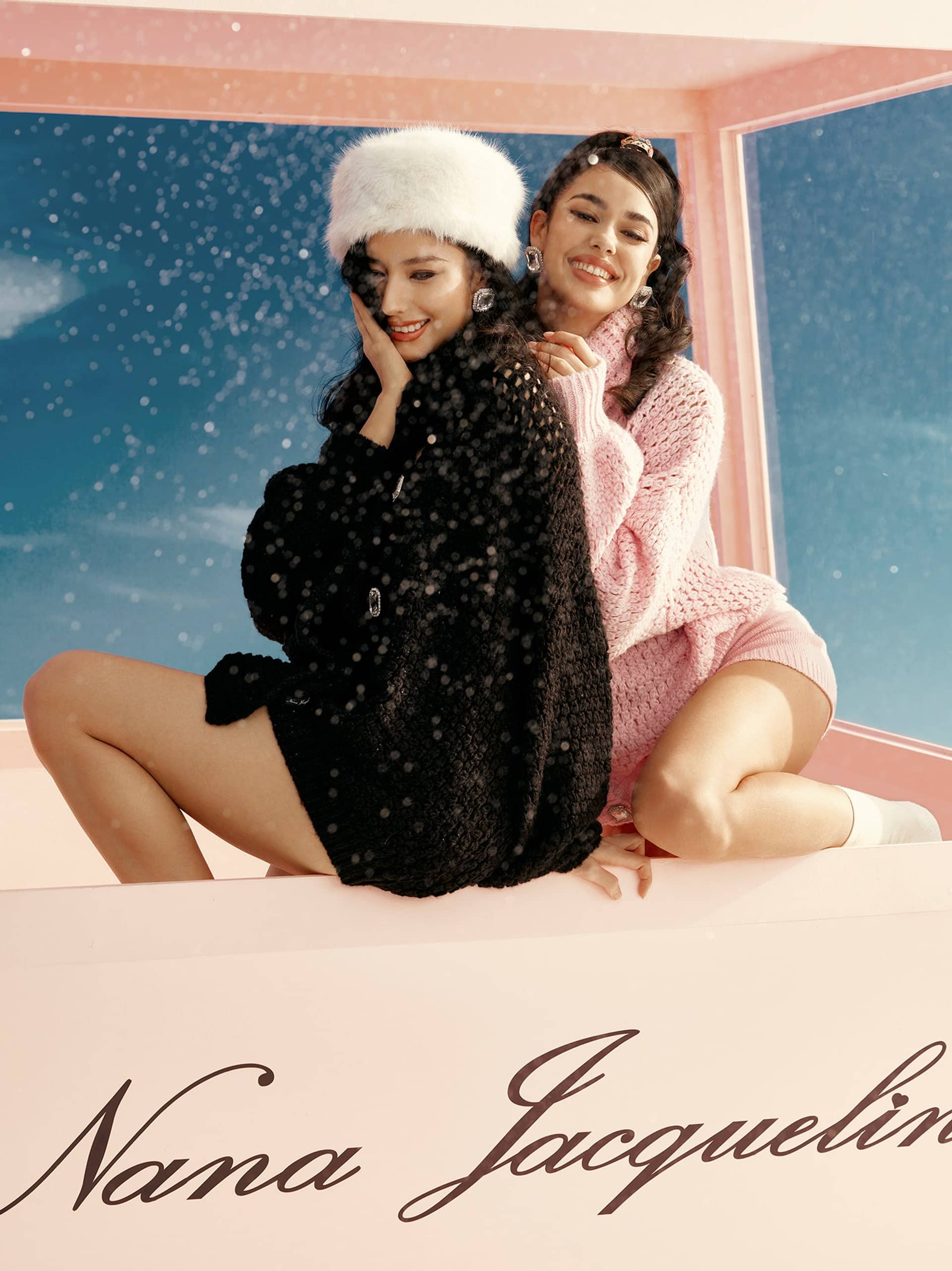 Alexis Cardigan + Scarf Set (Black) made by Nana Jacqueline