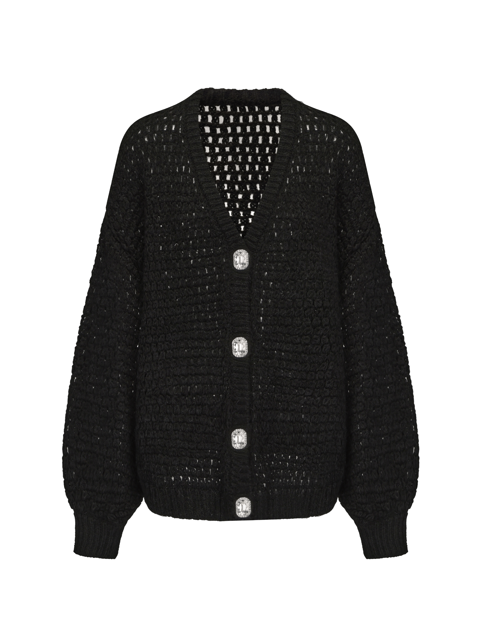 Alexis Cardigan + Scarf Set (Black) made by Nana Jacqueline