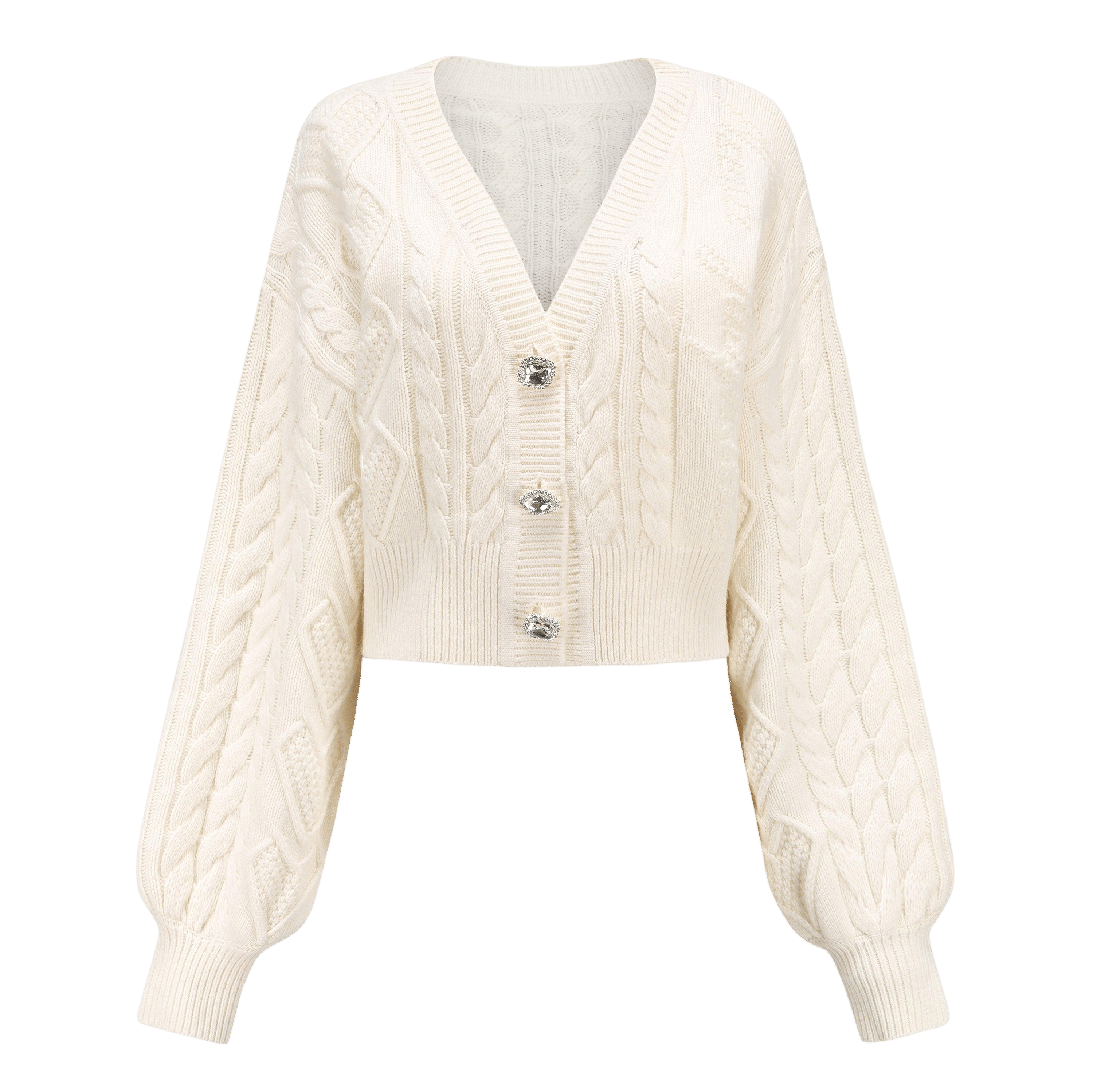 White Nina Cardigan (Final Sale) made by Nana Jacqueline