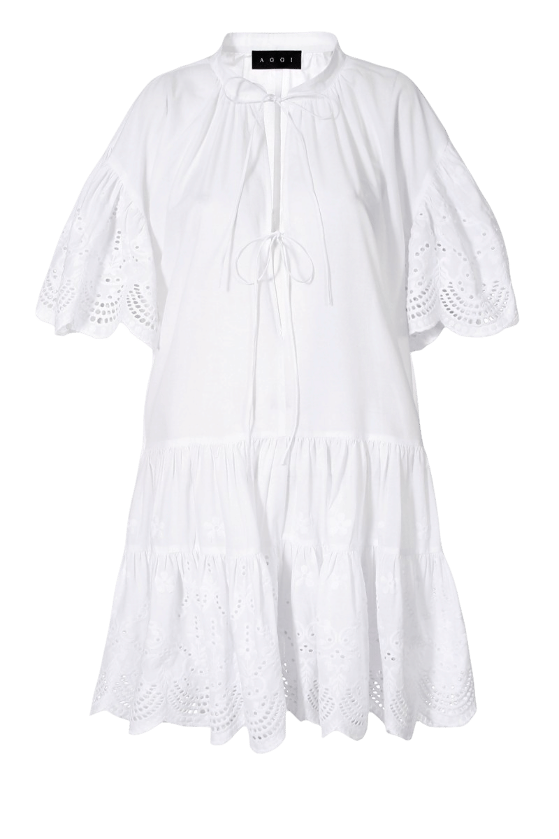 Dress Tenneisha white in White made by HALEWSKI