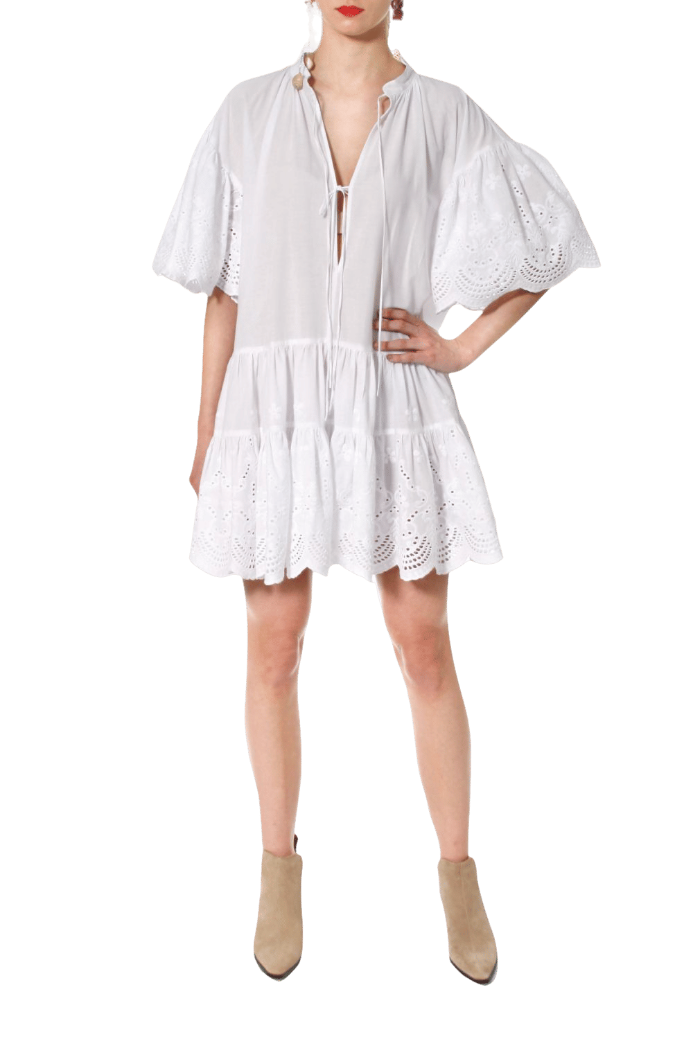 Dress Tenneisha white in White made by HALEWSKI