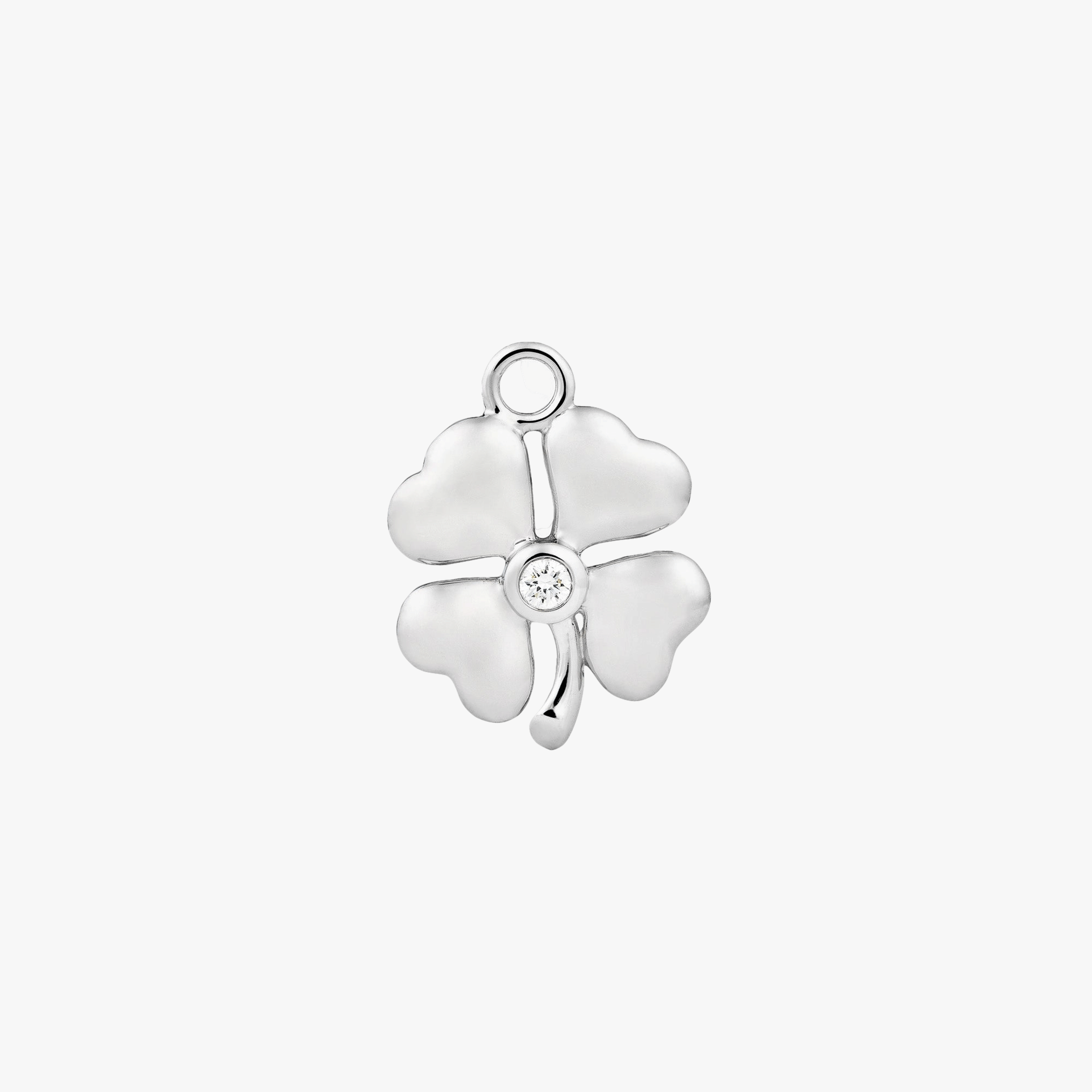 HARRIET PENDANT WHITE DIAMOND & WHITE GOLD - CLOVER made by ENNUI