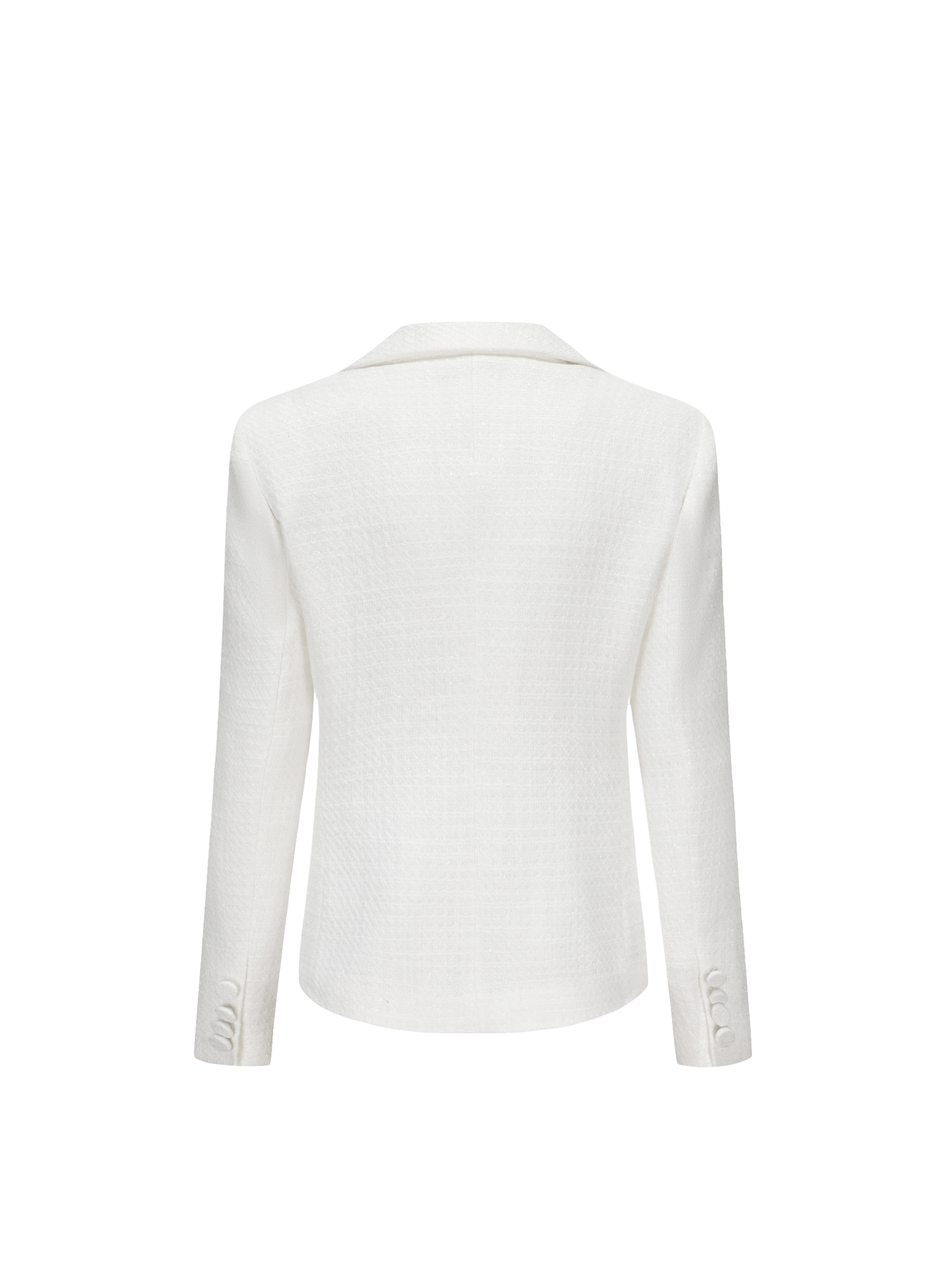Maya Lapel Suit Jacket (White) in White made by Nana Jacqueline