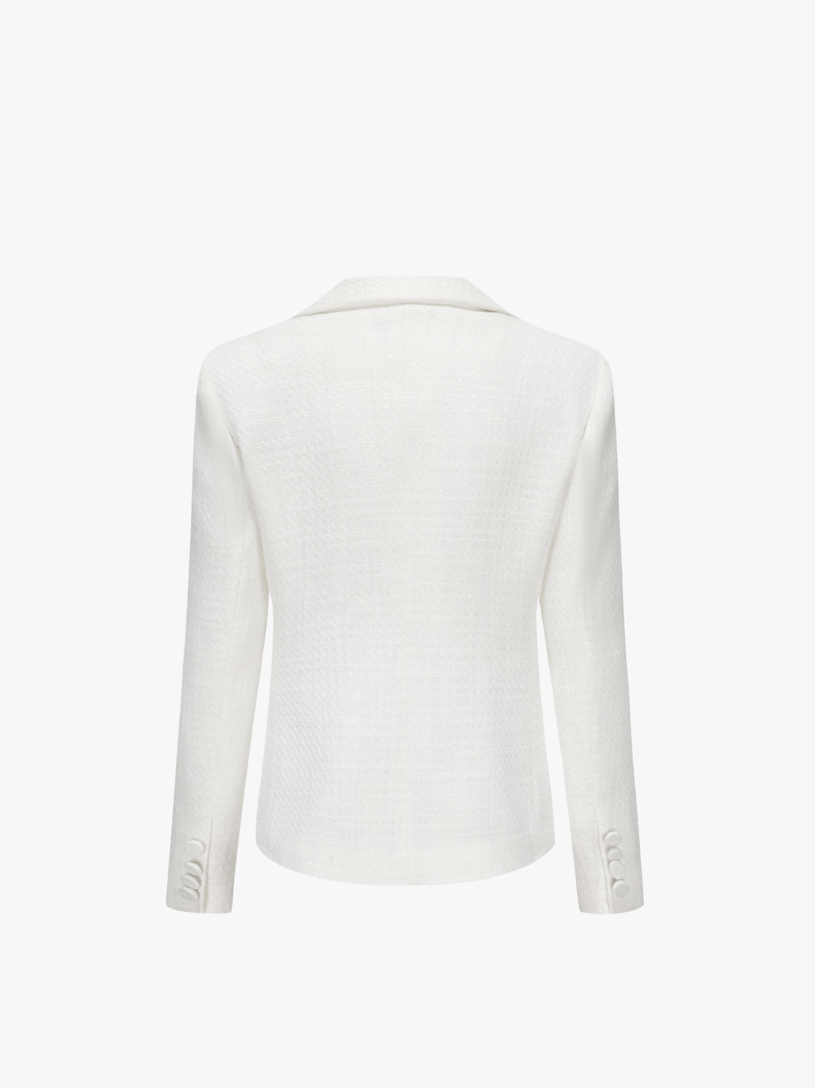 Maya Lapel Suit Jacket (White) in White made by Nana Jacqueline