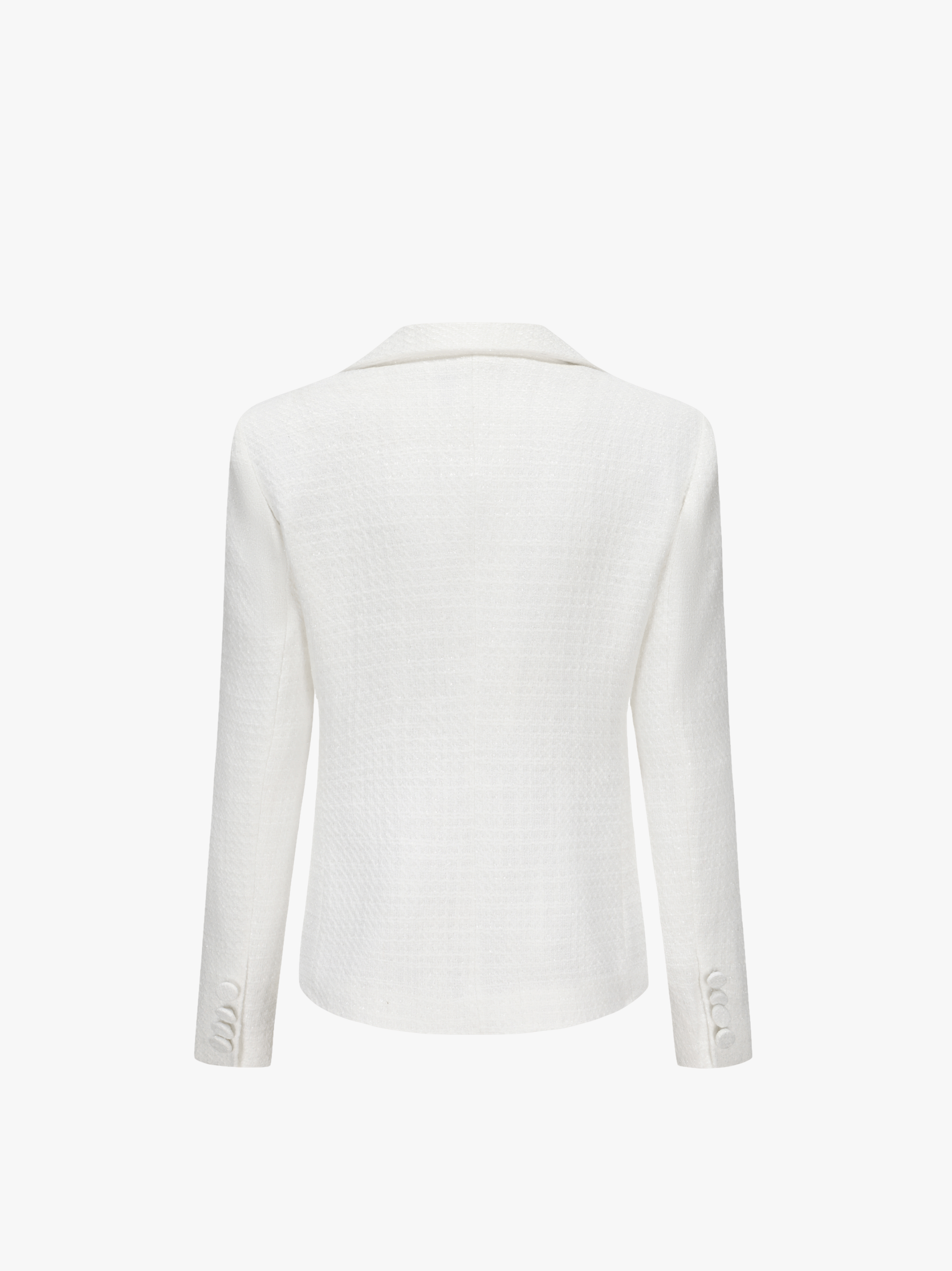 Maya Lapel Suit Jacket (White) in White made by Nana Jacqueline