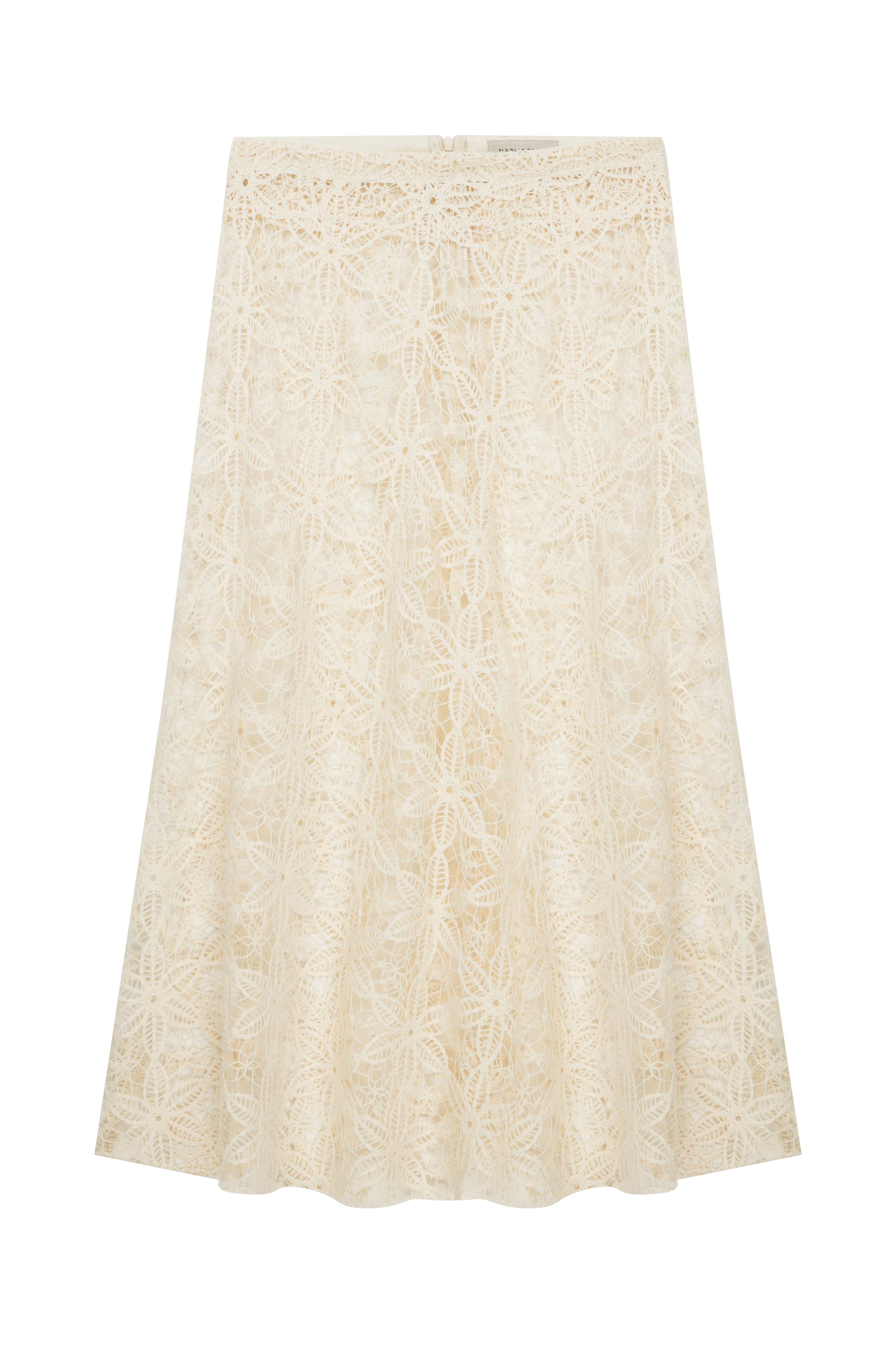 Clea Crochet Midi Skirt in Pear Sorbet made by Nazli Ceren