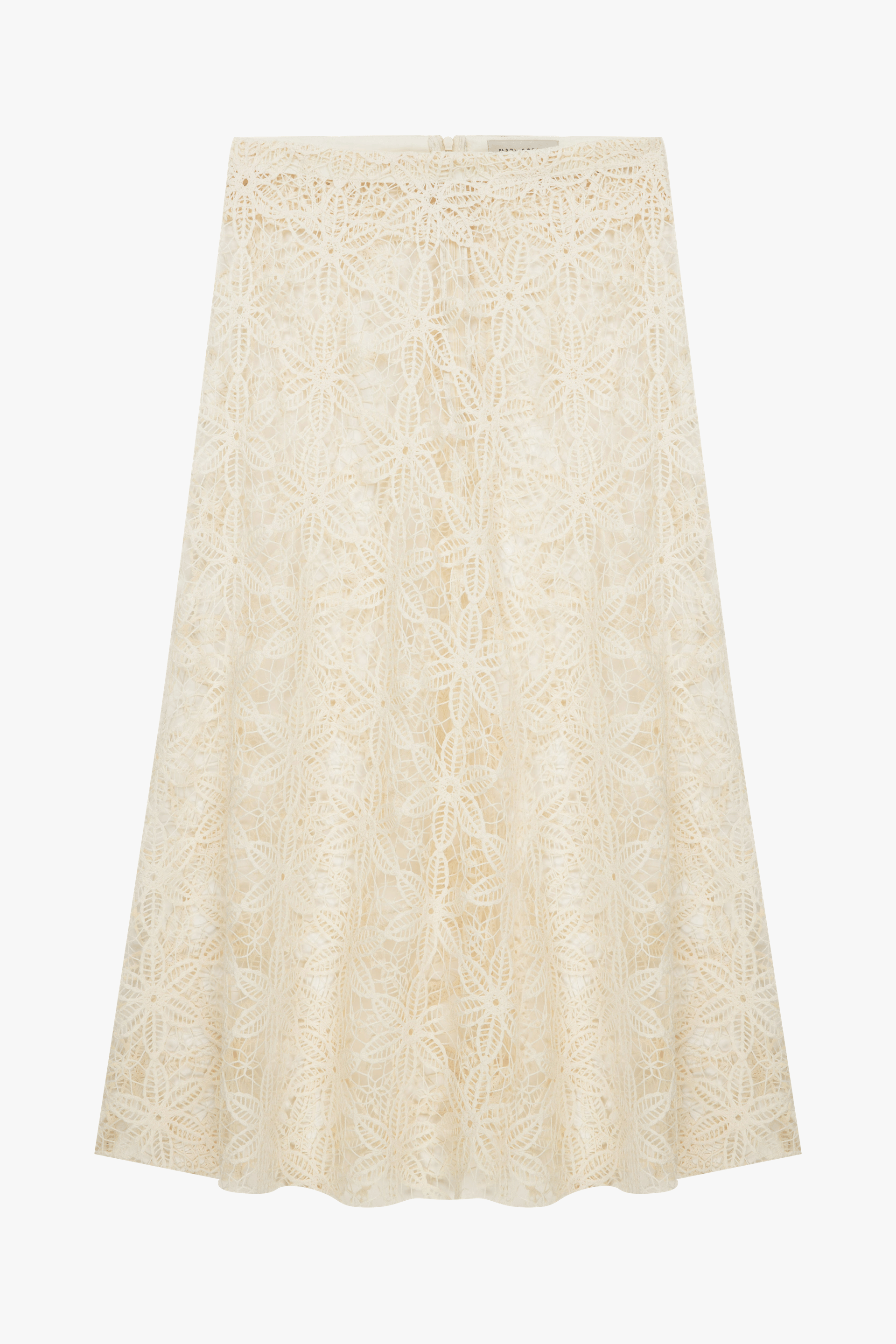 Clea Crochet Midi Skirt in Pear Sorbet made by Nazli Ceren