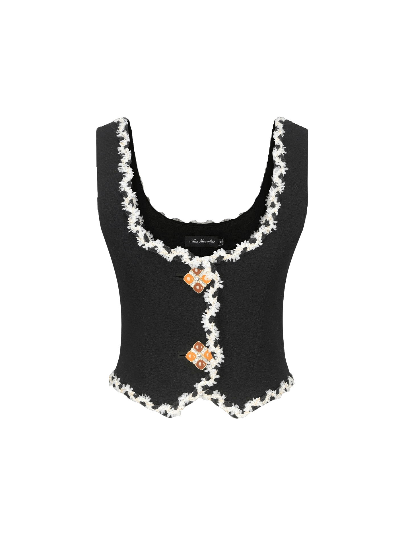 Lisette Vest Top (Black) made by Nana Jacqueline