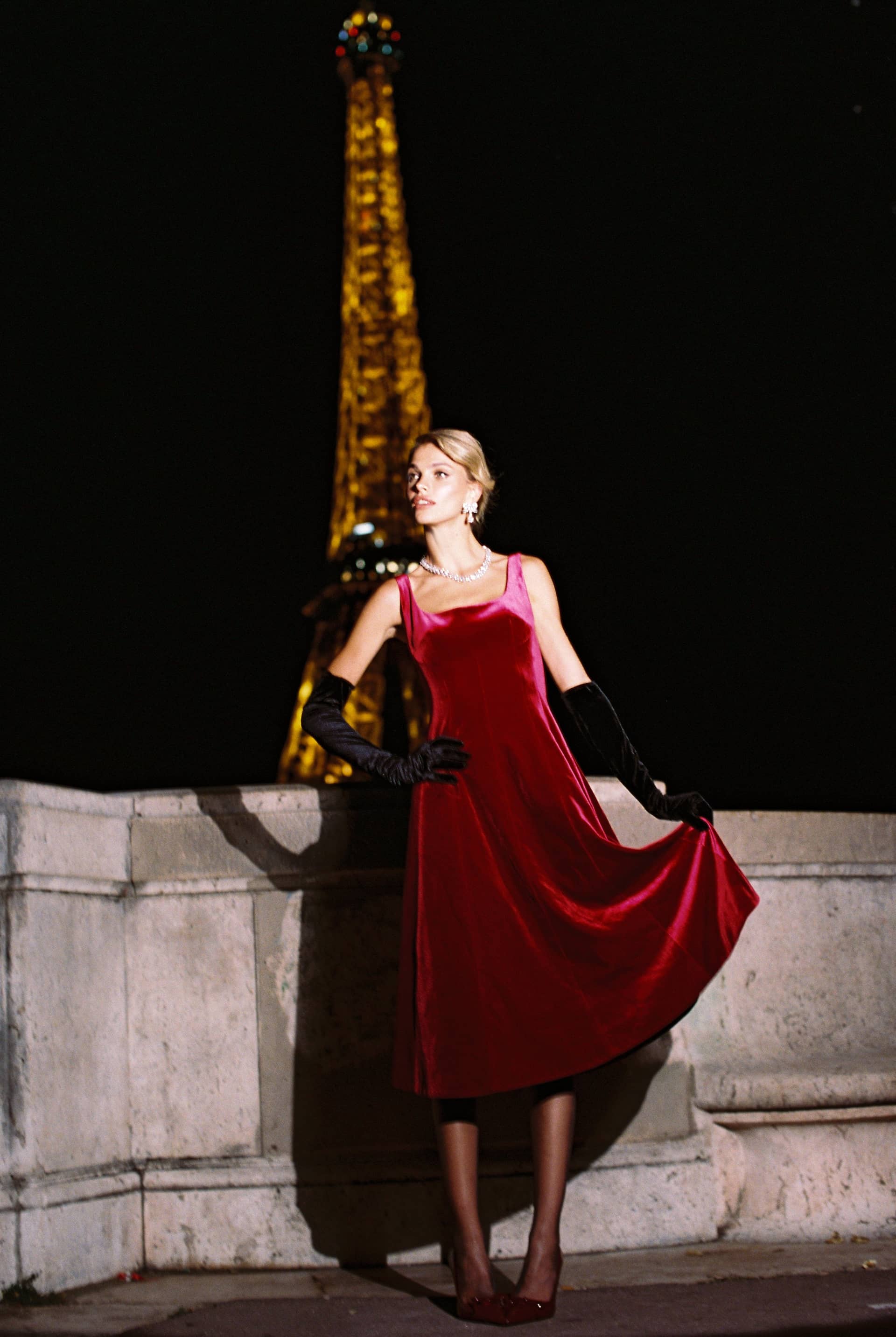 Eleanora Velvet Maxi Dress (Red) made by Nana Jacqueline