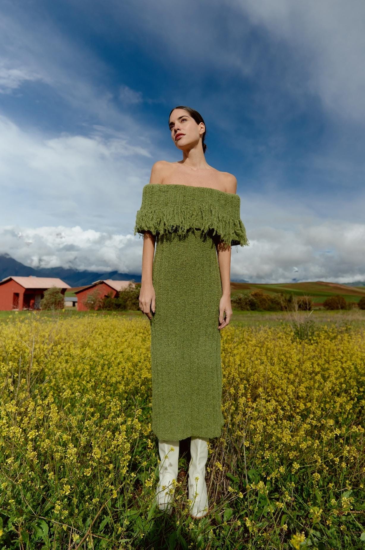 CHAKAR dress in Green made by AYNI