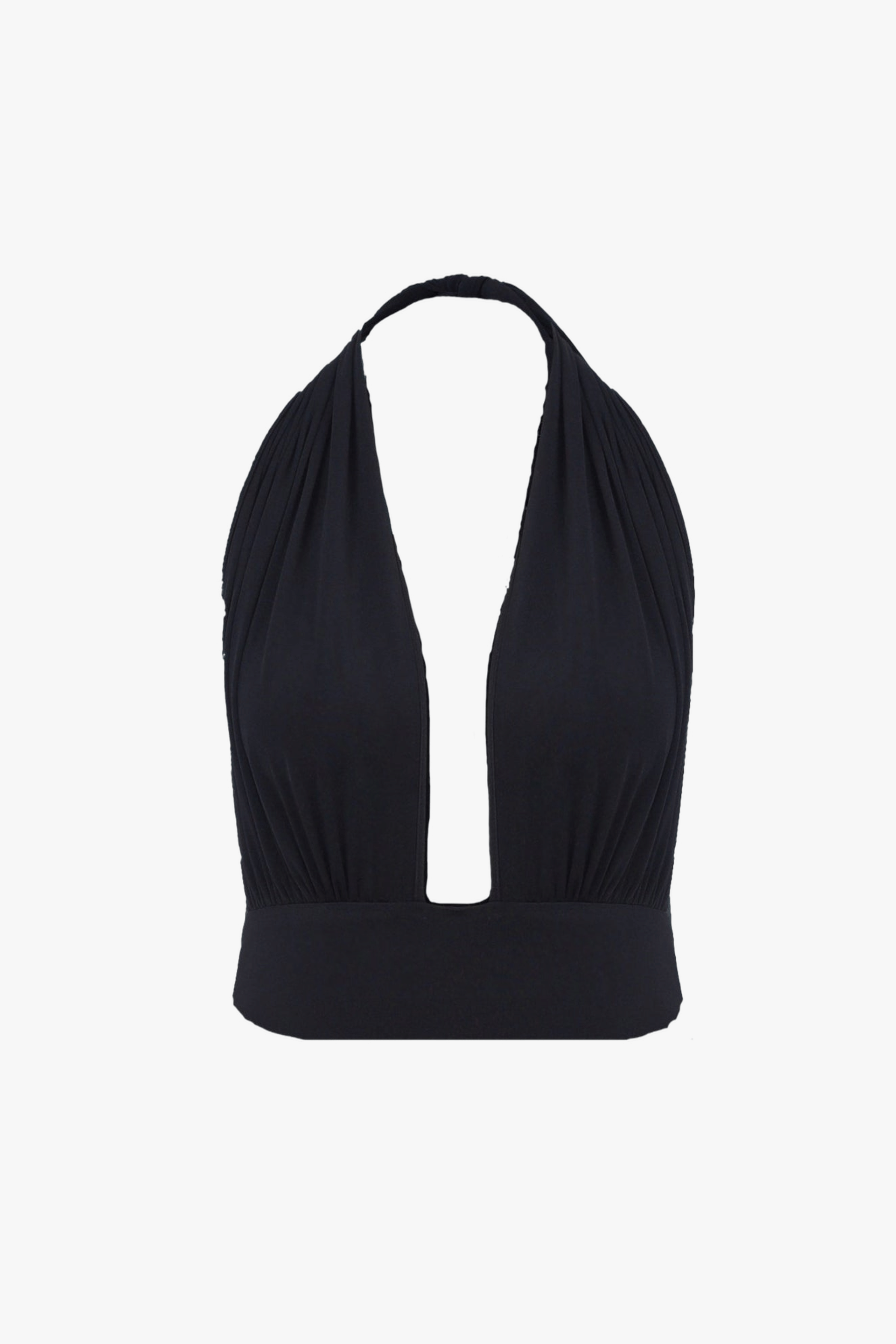 Ines Jersey Blouse In Black made by Nazli Ceren