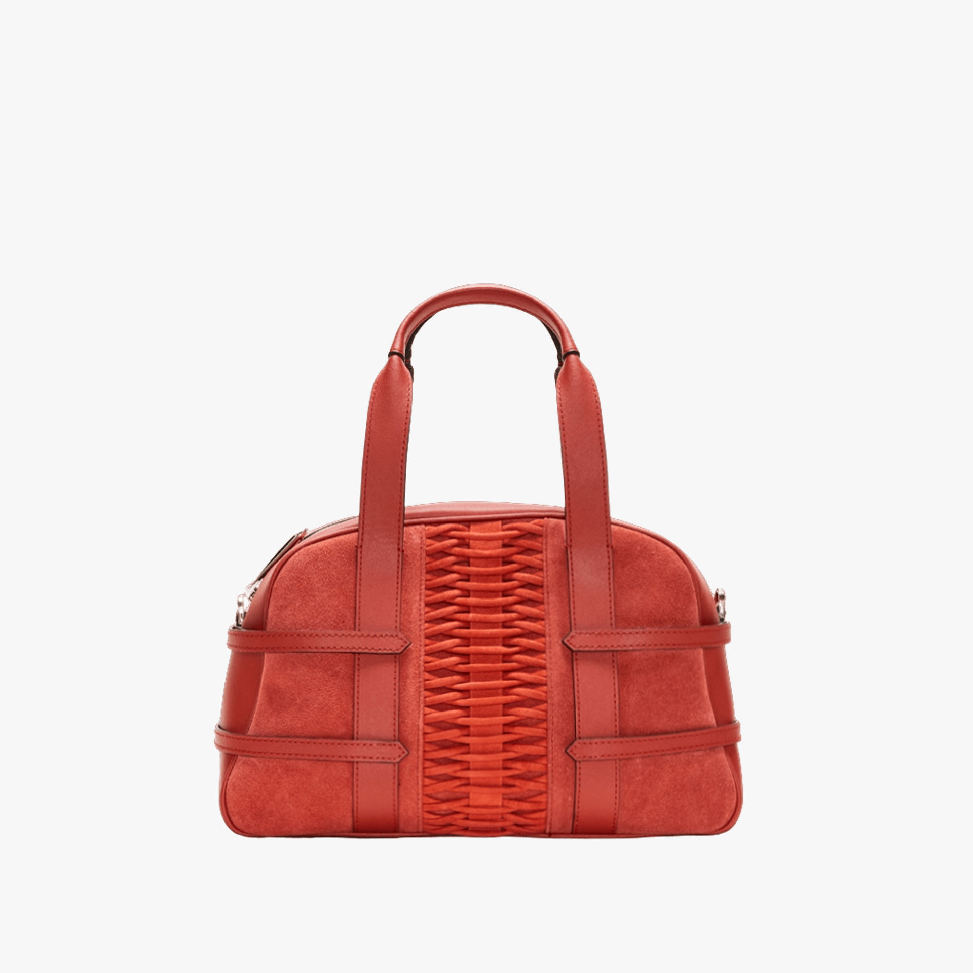 Medium Francesca suede braided burnt orange satchel made by Yliana Yepez