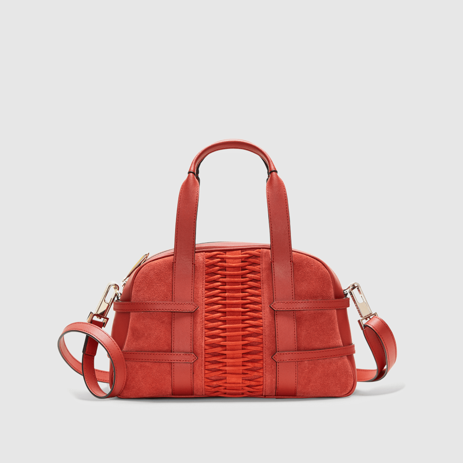 Medium Francesca suede braided burnt orange satchel made by Yliana Yepez