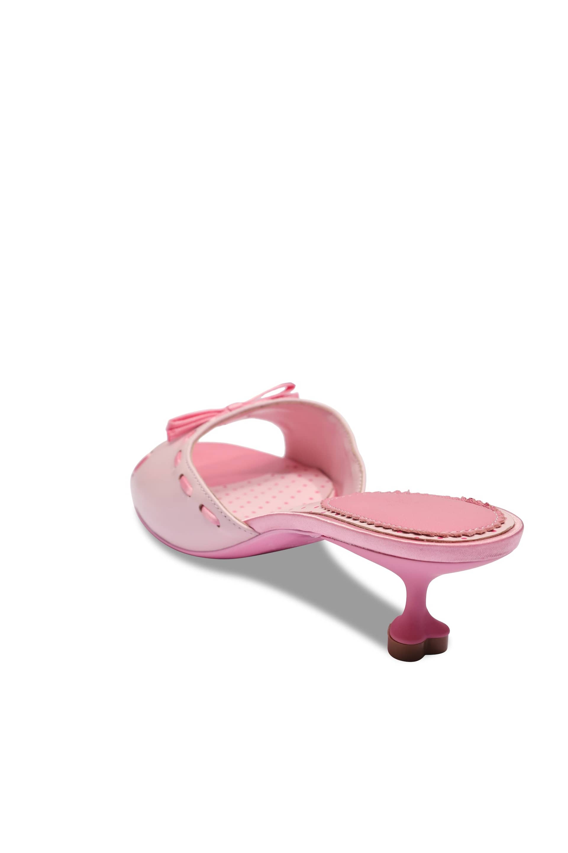 Paulina Bow Heels (Pink) (Final Sale) in Pink made by Nana Jacqueline