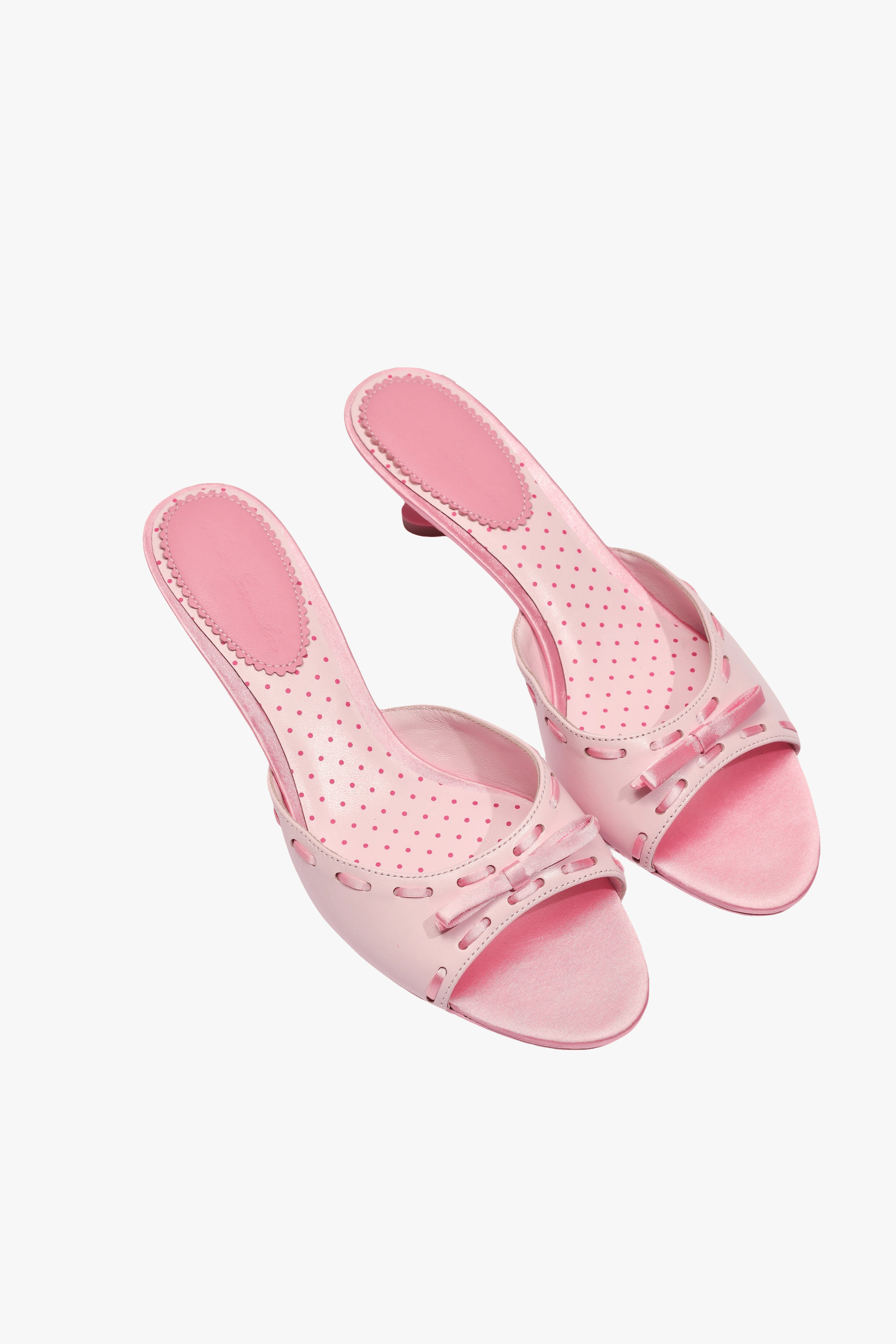 Paulina Bow Heels (Pink) (Final Sale) in Pink made by Nana Jacqueline