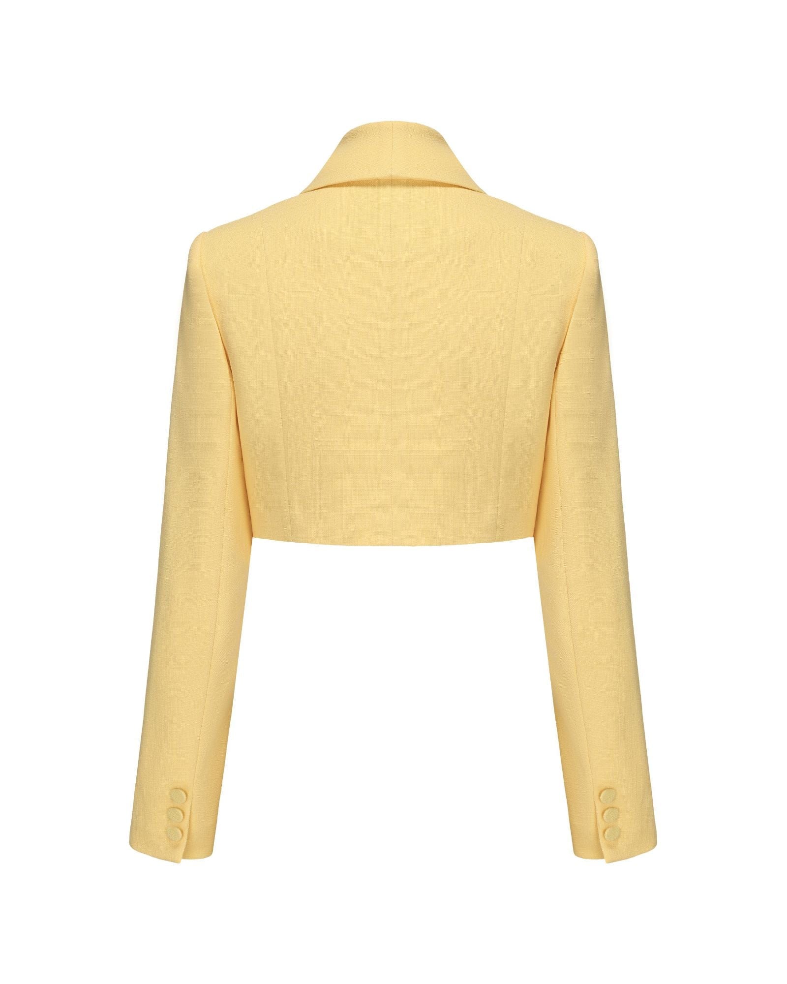 Veronica Crop Blazer (Yellow) made by Nana Jacqueline