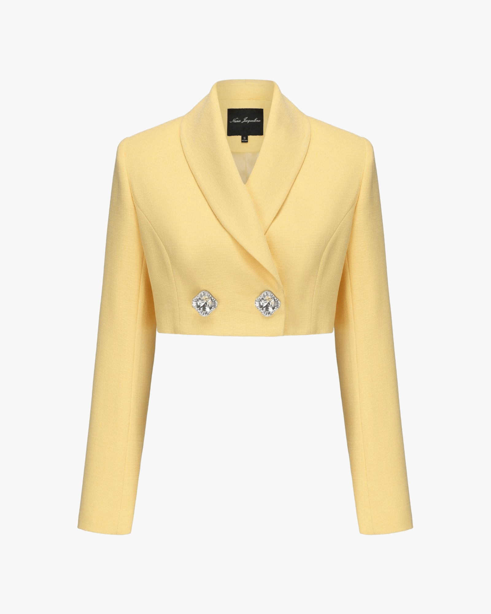Veronica Crop Blazer (Yellow) made by Nana Jacqueline