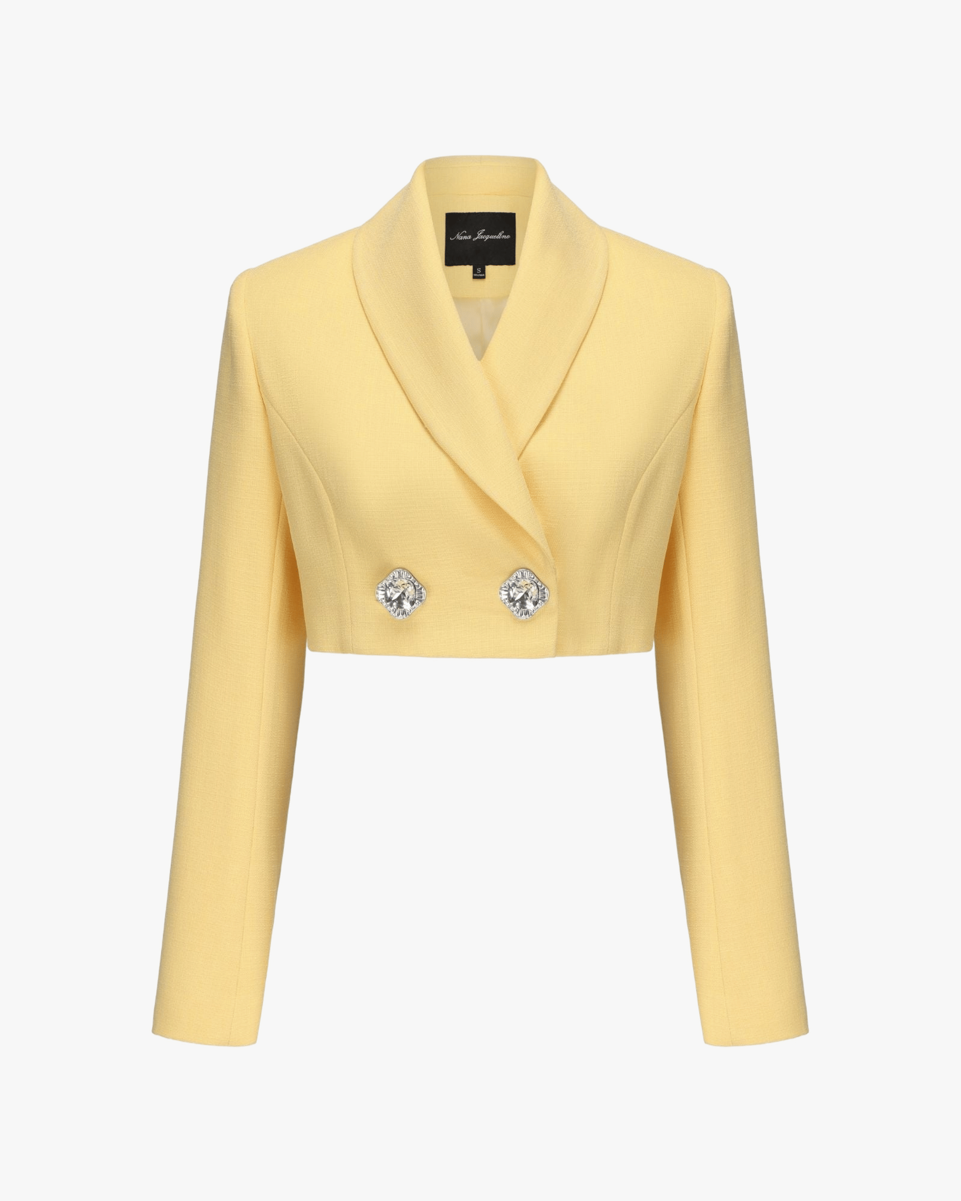 Veronica Crop Blazer (Yellow) made by Nana Jacqueline