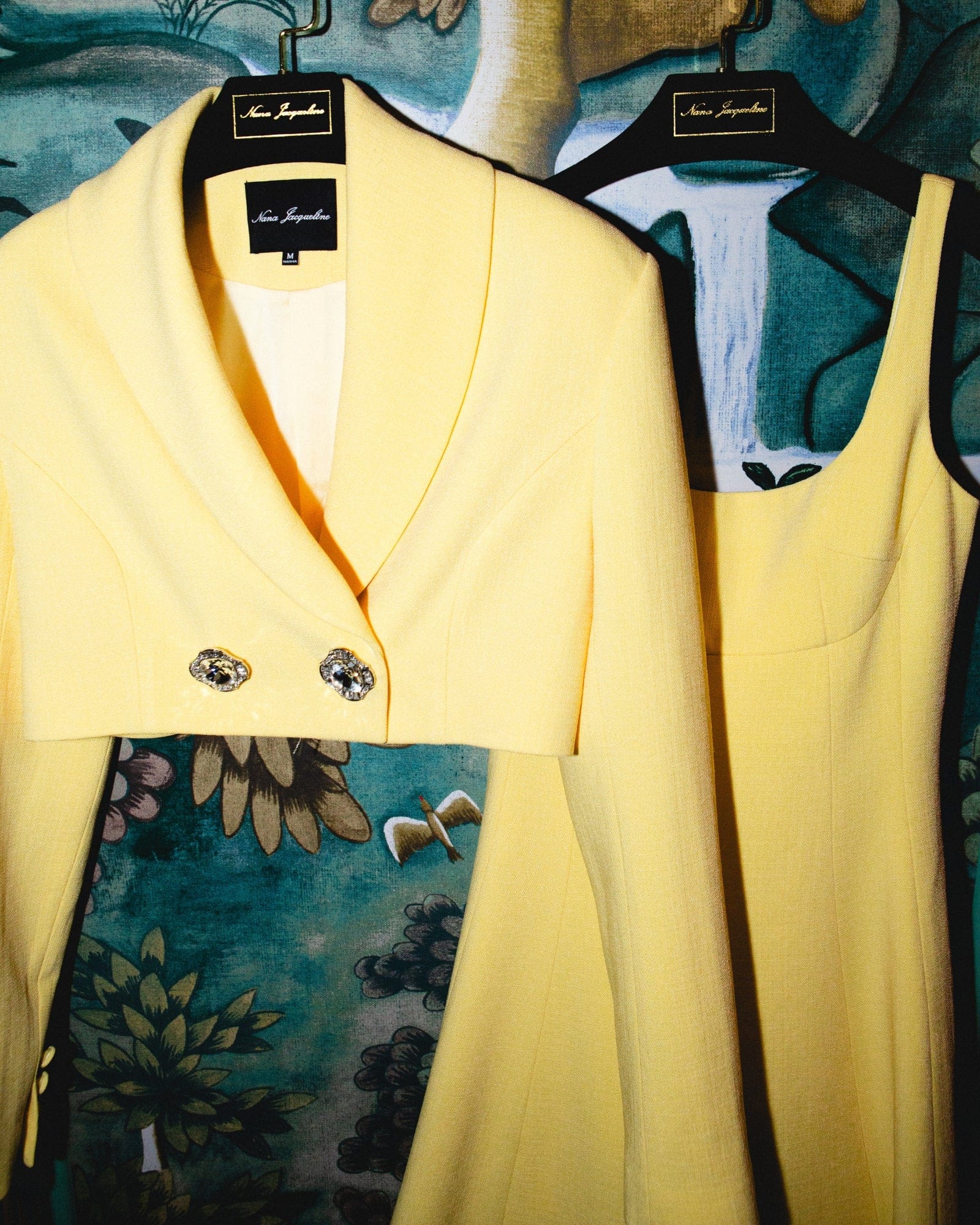 Veronica Crop Blazer (Yellow) made by Nana Jacqueline