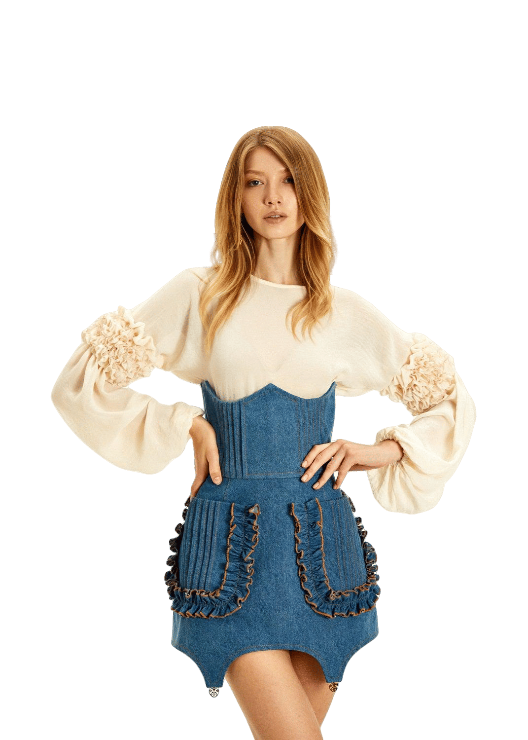 Denim Corset Skirt made by Guranda