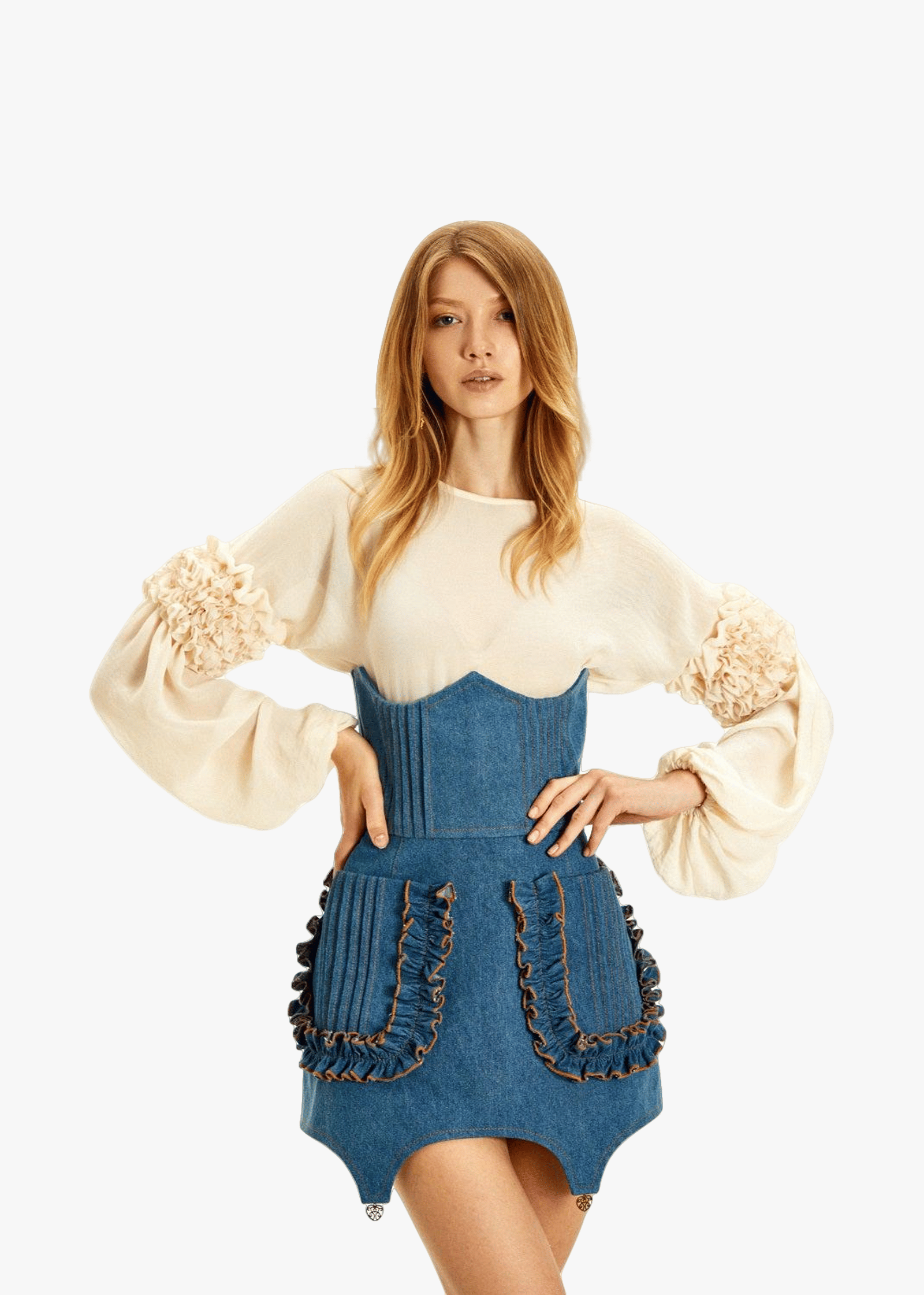 Denim Corset Skirt made by Guranda