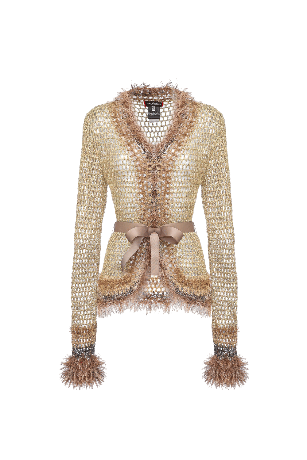 Brown Handmade Knit Cardigan made by ANDREEVA