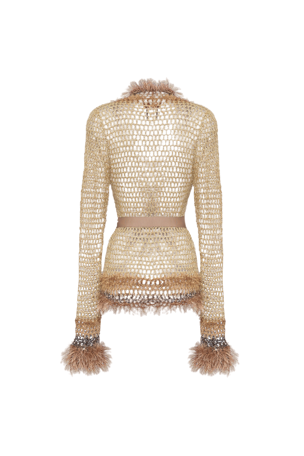 Brown Handmade Knit Cardigan made by ANDREEVA