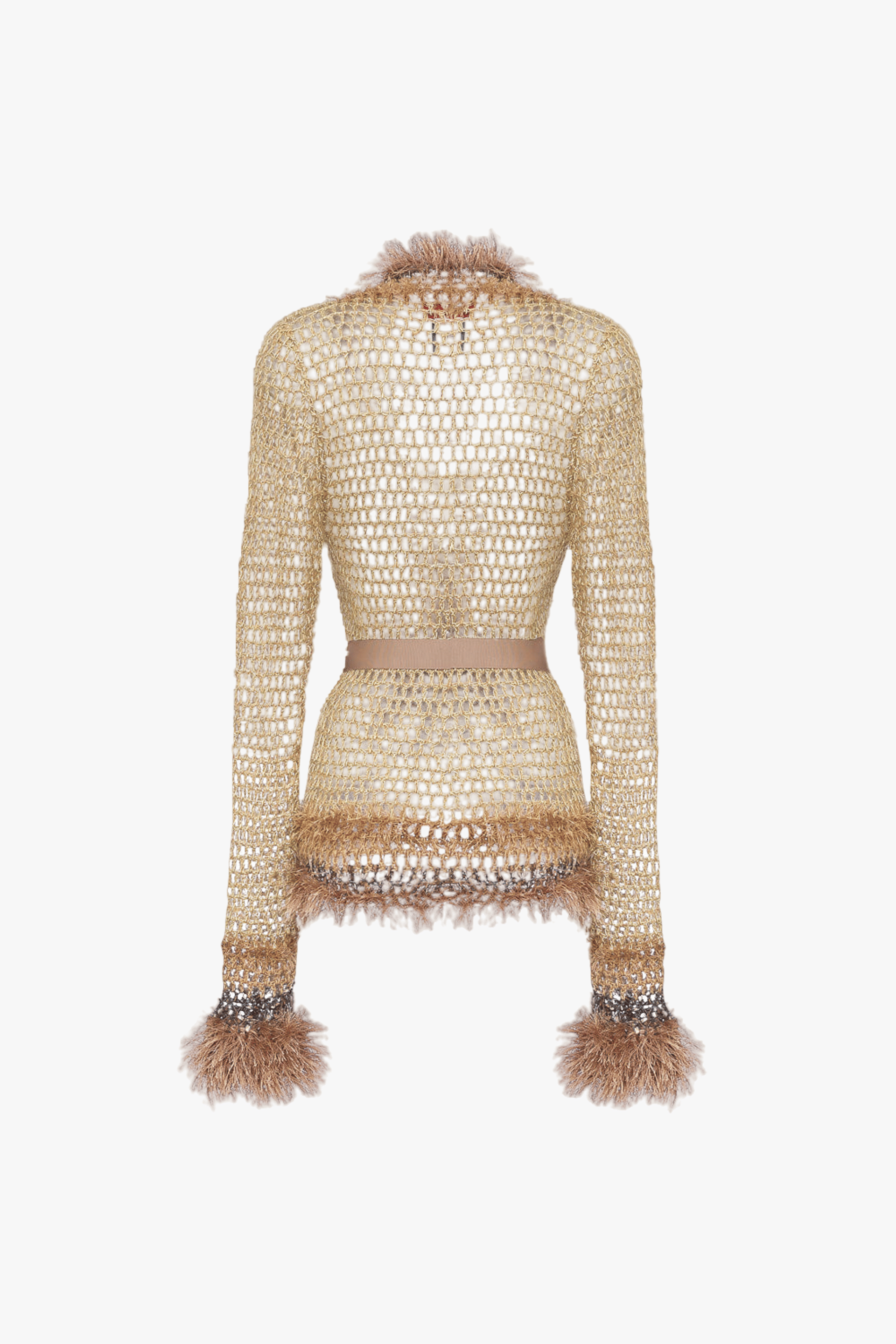 Brown Handmade Knit Cardigan made by ANDREEVA