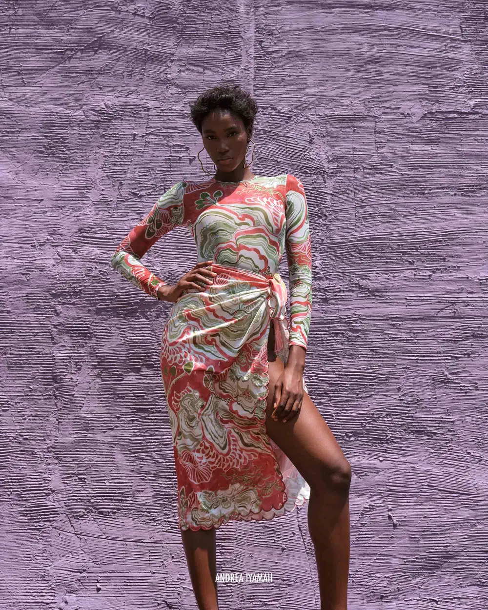 SKALO ABSTRACT MUSHROOM SCARF made by Andrea Iyamah