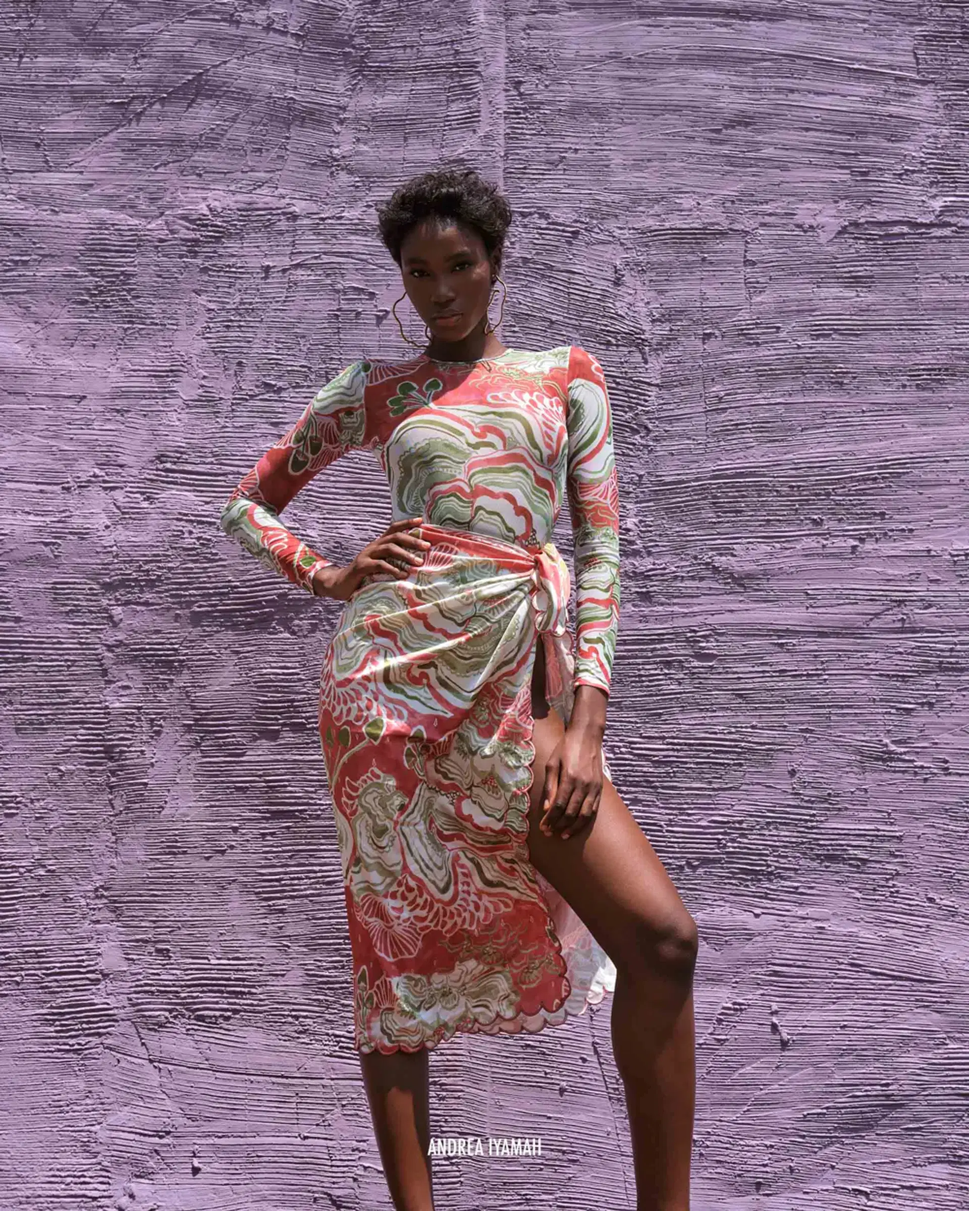 SKALO ABSTRACT MUSHROOM SCARF made by Andrea Iyamah