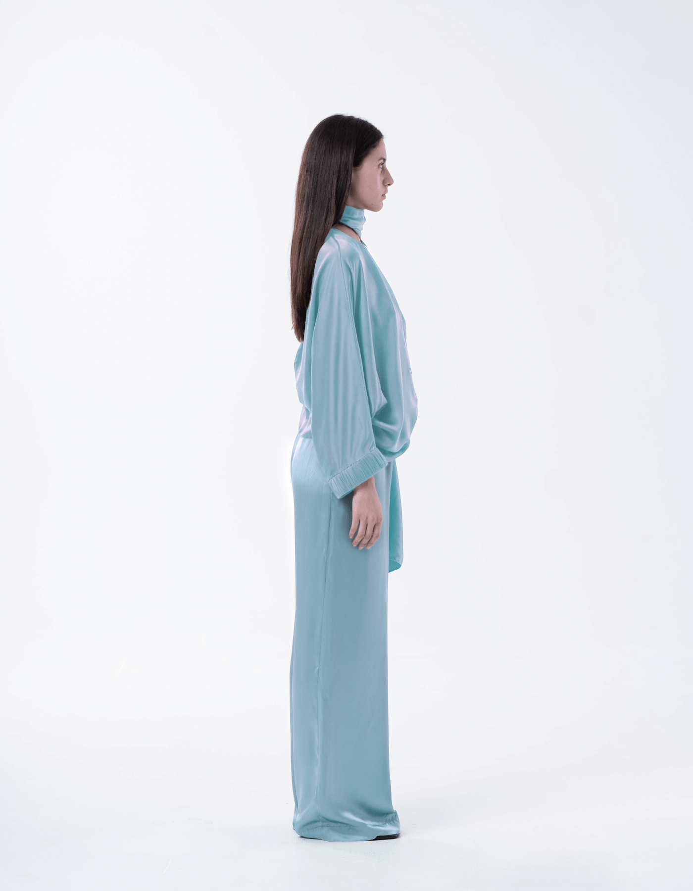 LENIS Turquoise Silk Set made by MAET