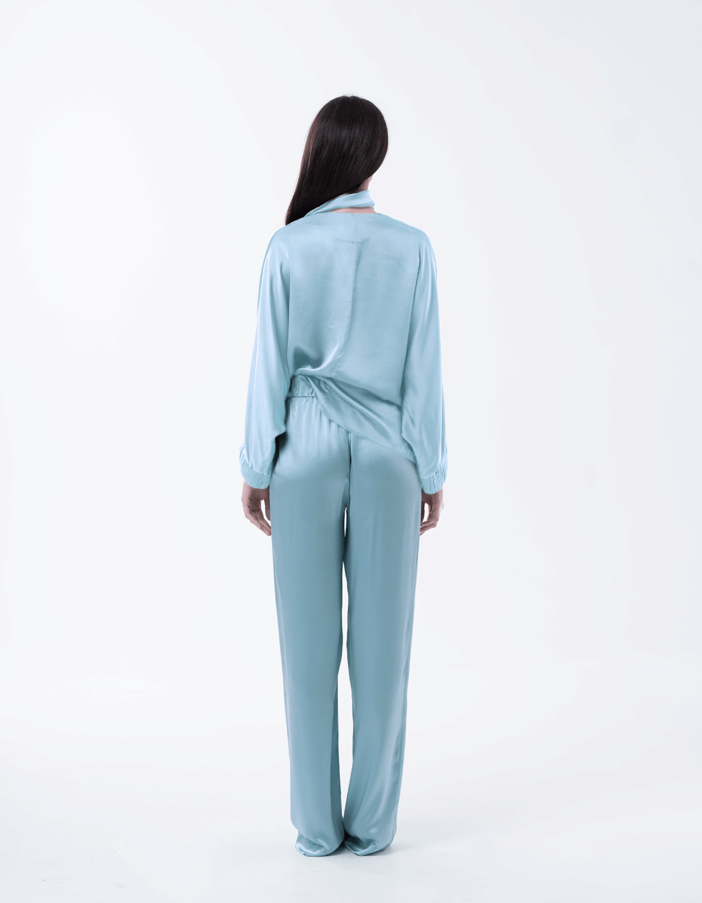 LENIS Turquoise Silk Set made by MAET