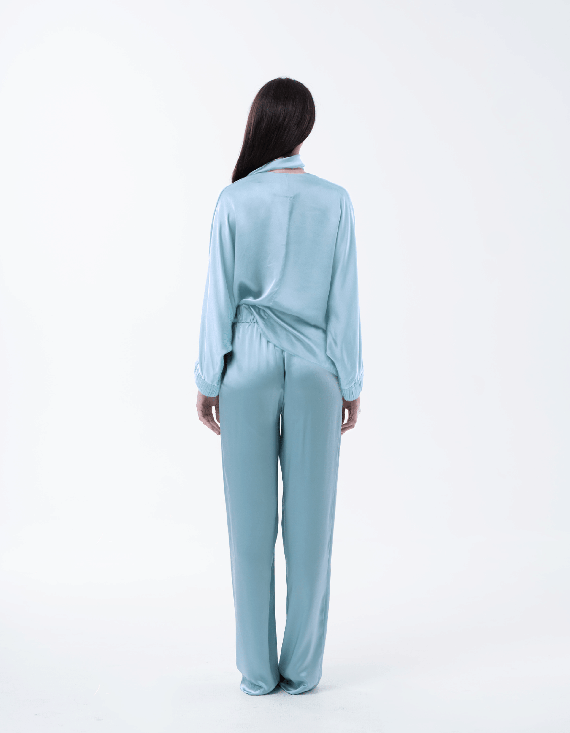 LENIS Turquoise Silk Set made by MAET