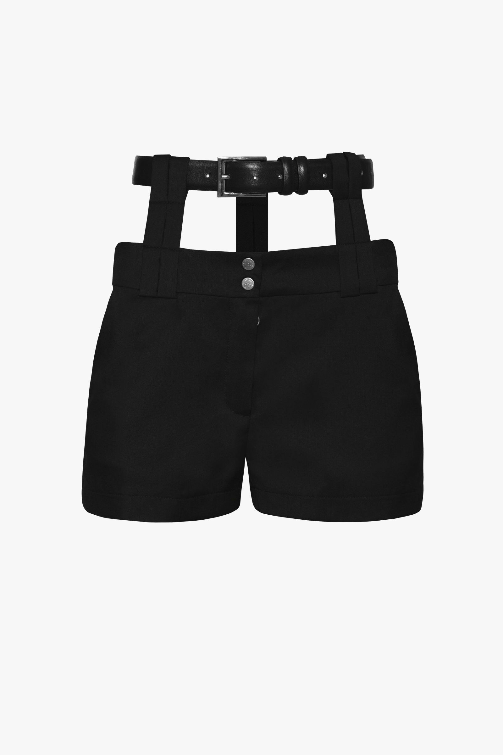 Suspended Waistband Shorts in Black made by Vestiaire d'un Oiseau Libre
