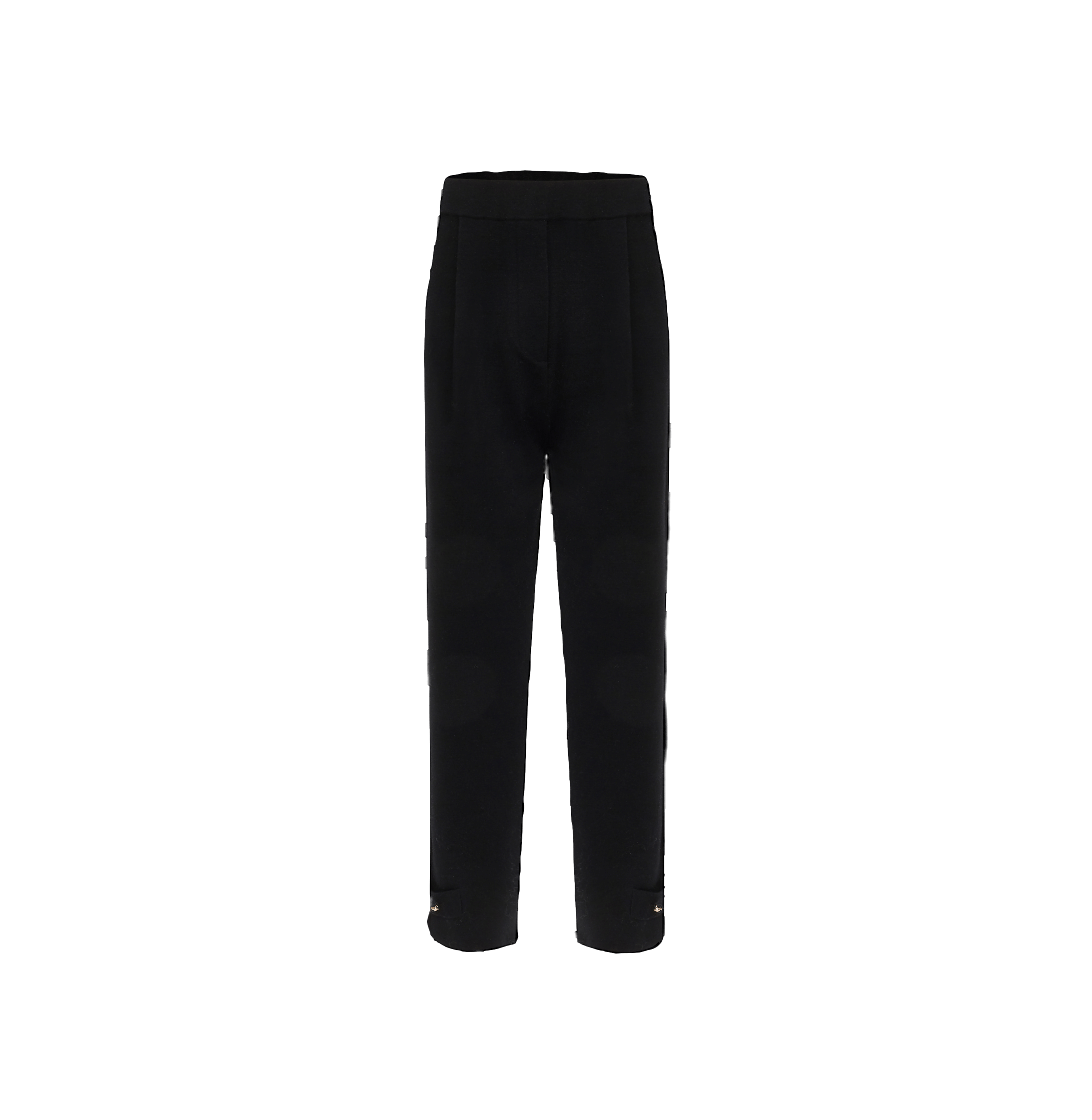 PLEATED TAPERED PANTS in Black made by CRUSH Collection
