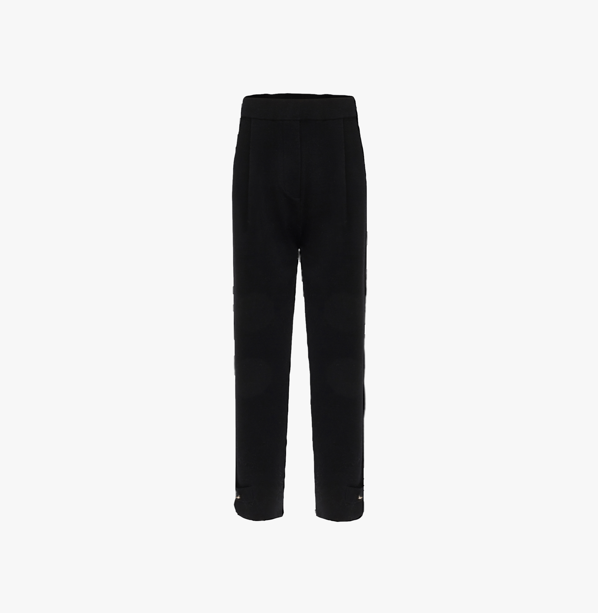 PLEATED TAPERED PANTS in Black made by CRUSH Collection