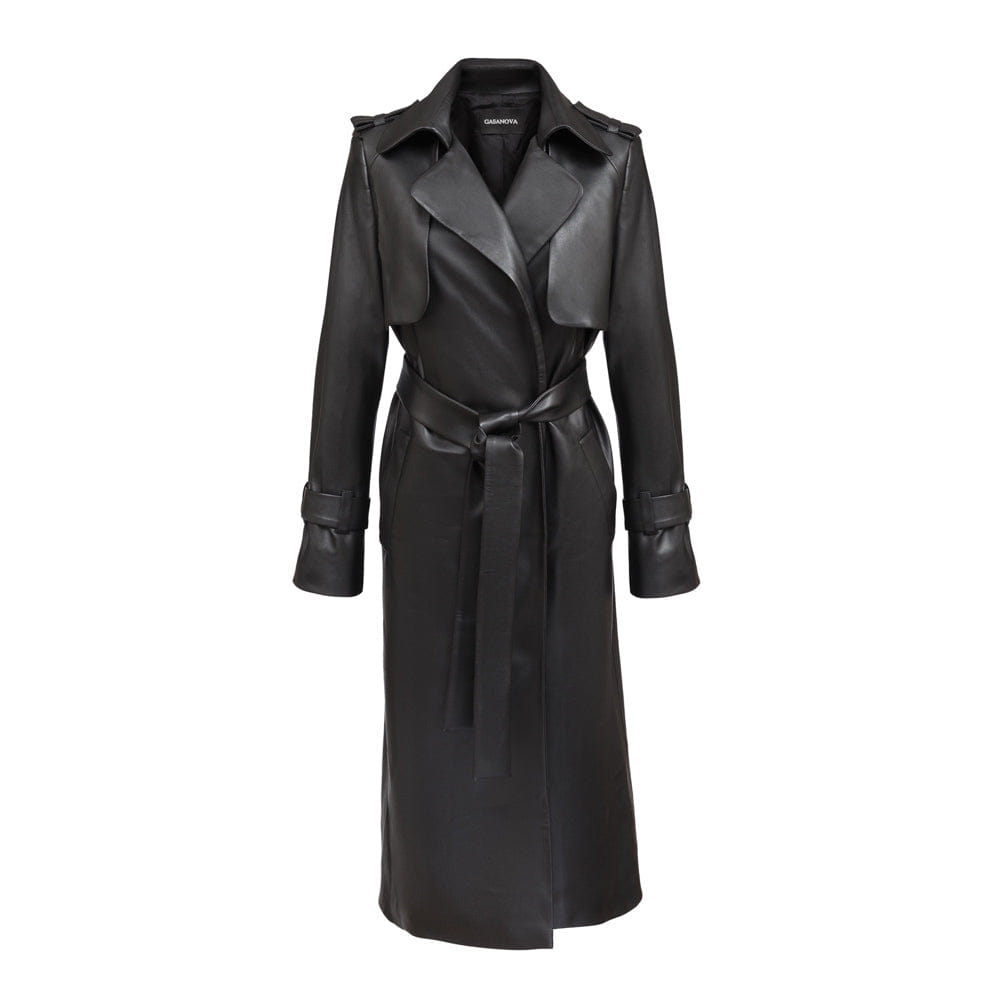 Eco-leather Trench made by Gasanova
