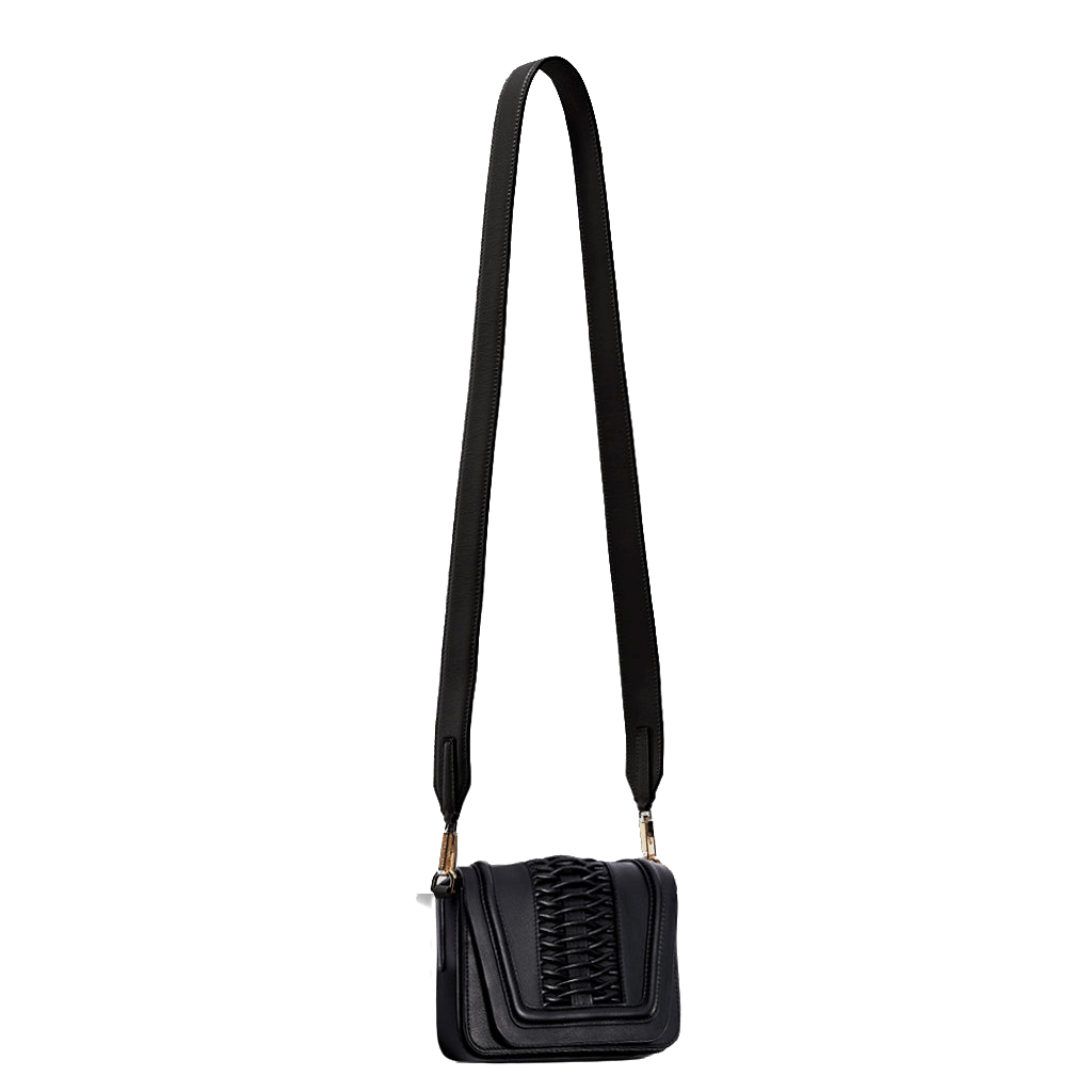 Mini Eugenia braided black crossbody made by Yliana Yepez