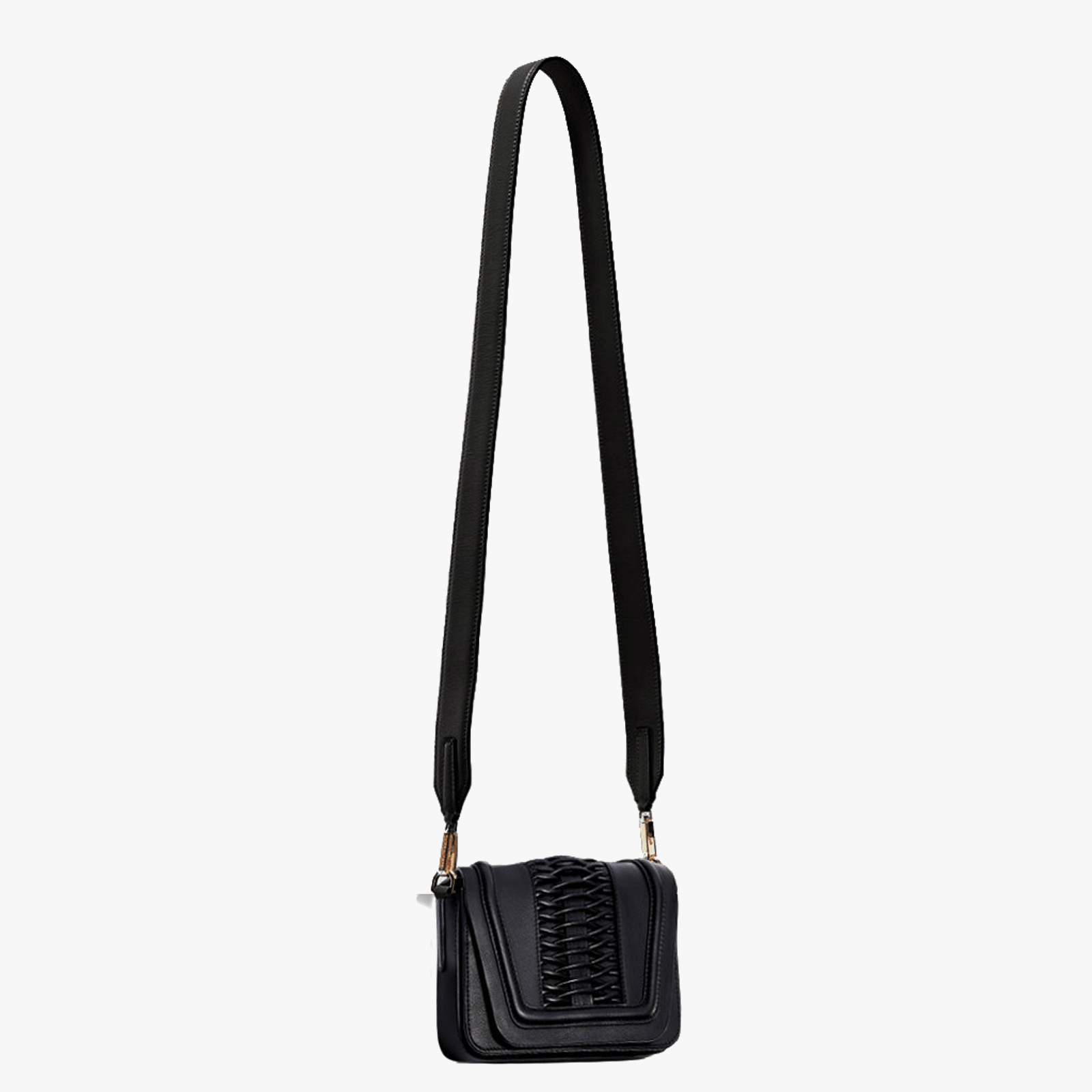 Mini Eugenia braided black crossbody made by Yliana Yepez