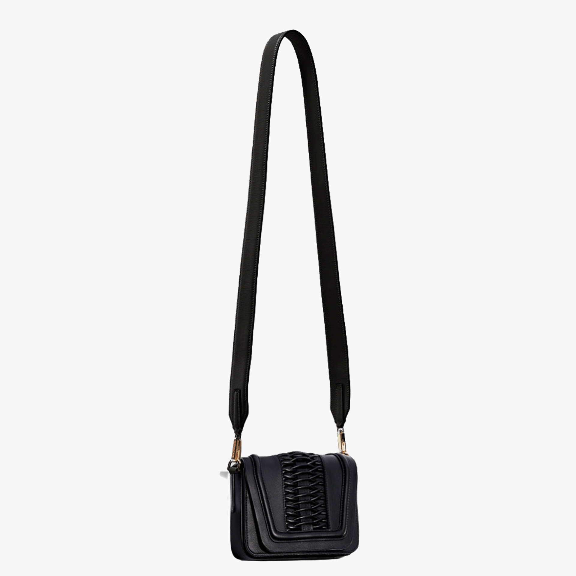 Mini Eugenia braided black crossbody made by Yliana Yepez