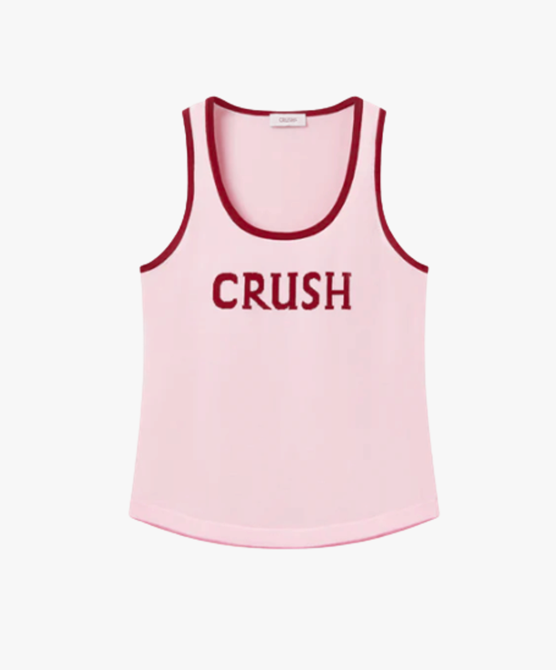 SPORTY LOGO TANK TOP in Pink made by CRUSH Collection