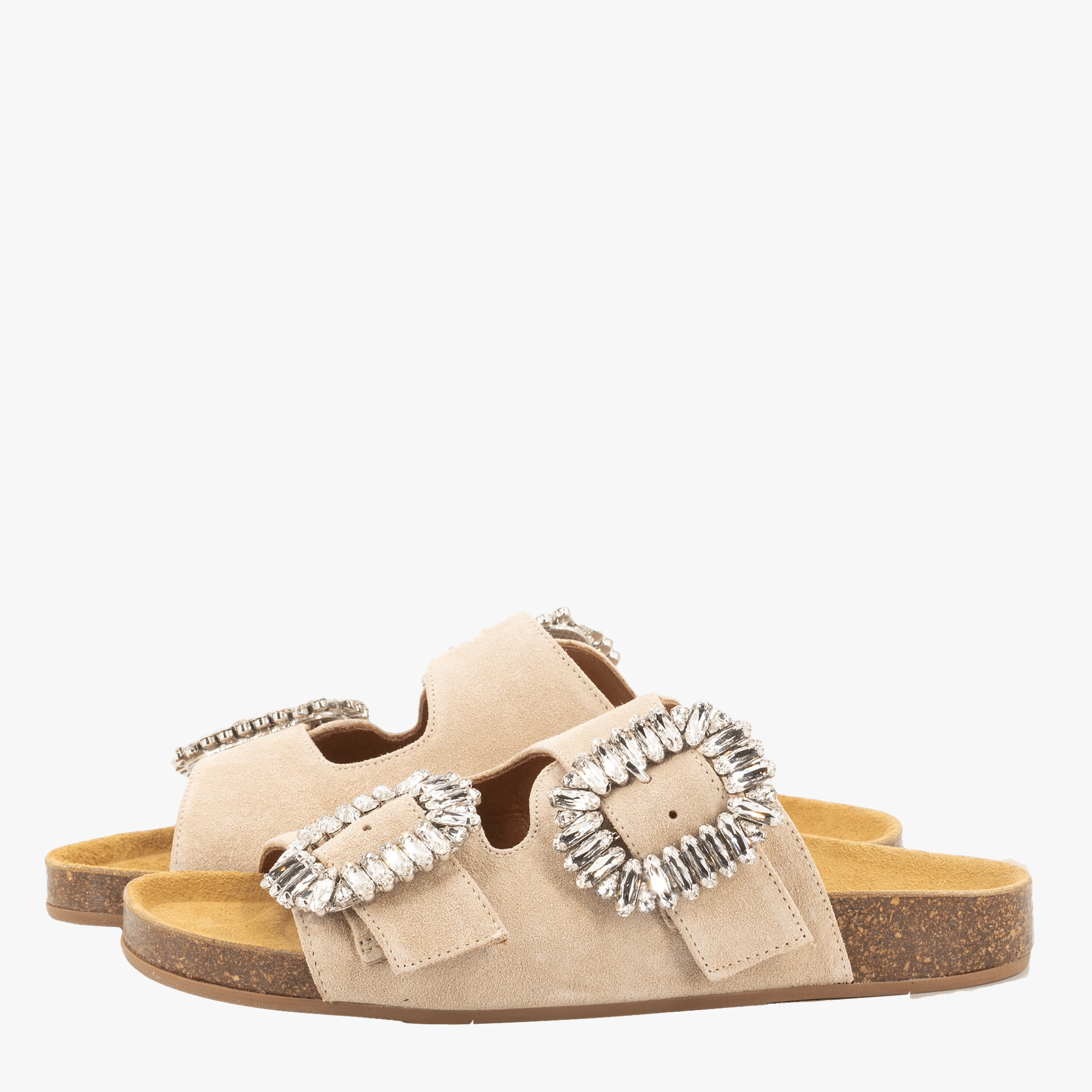 SAND SUEDE SANDALS made by Toral