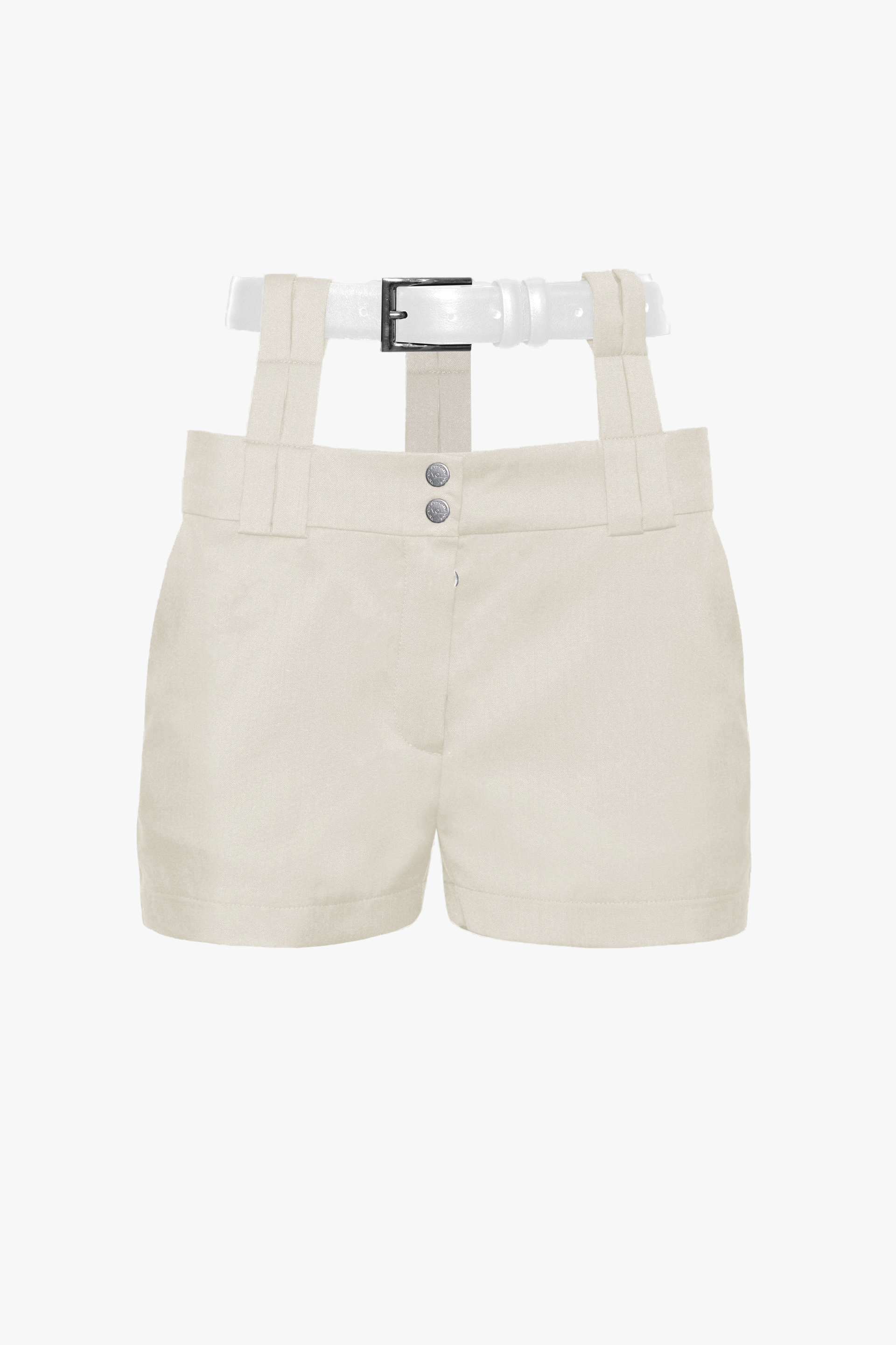 Suspended Waistband Shorts in White made by Vestiaire d'un Oiseau Libre