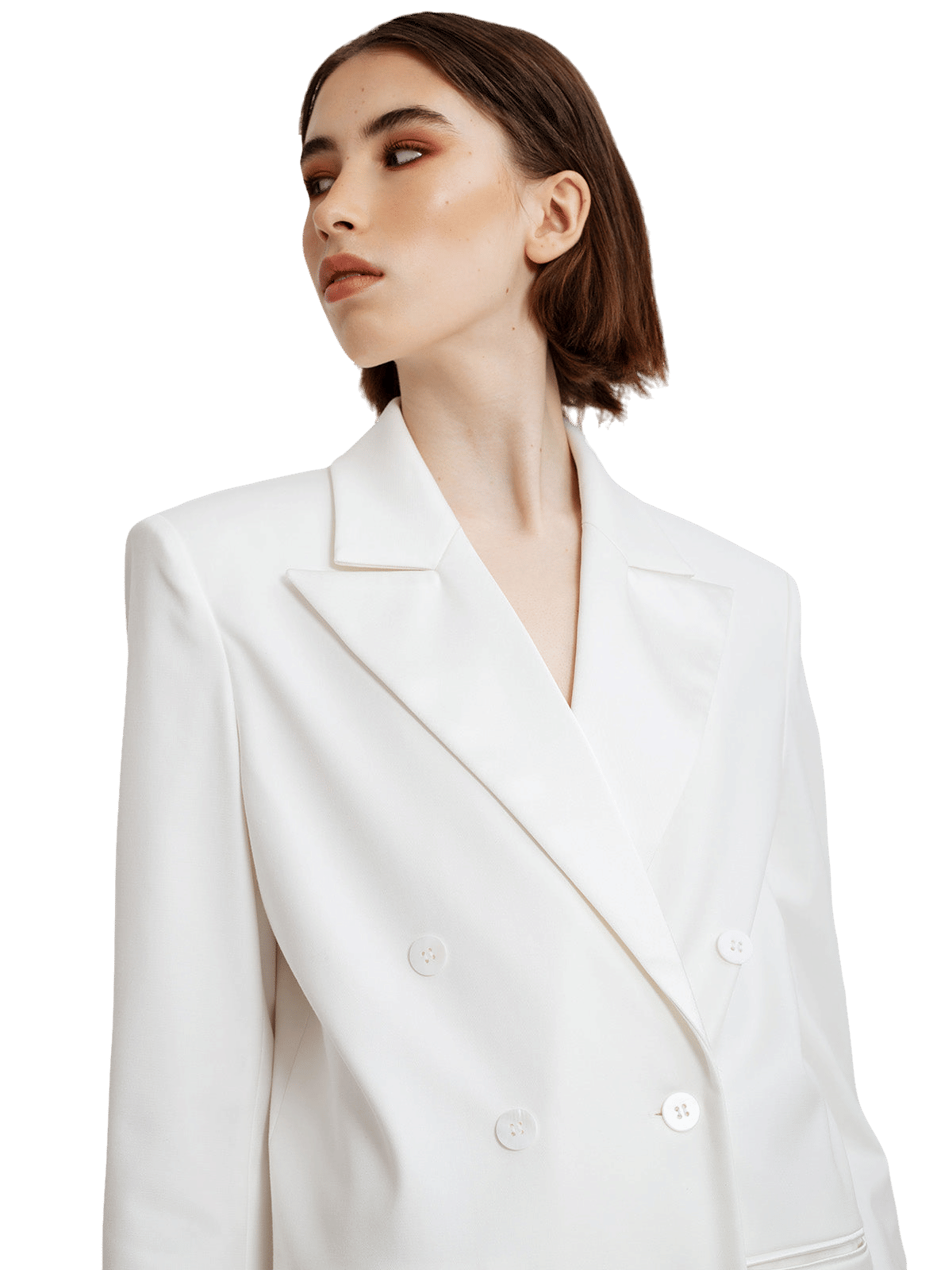 Hannah Blazer in White made by AÉRYNE