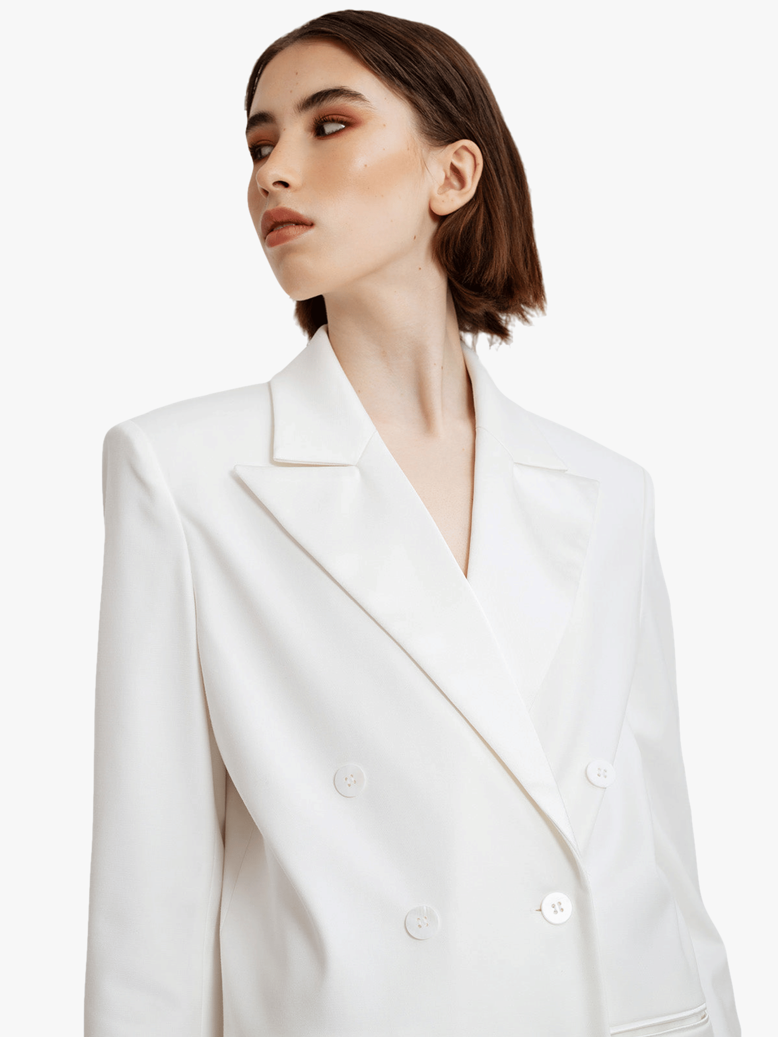 Hannah Blazer in White made by AÉRYNE