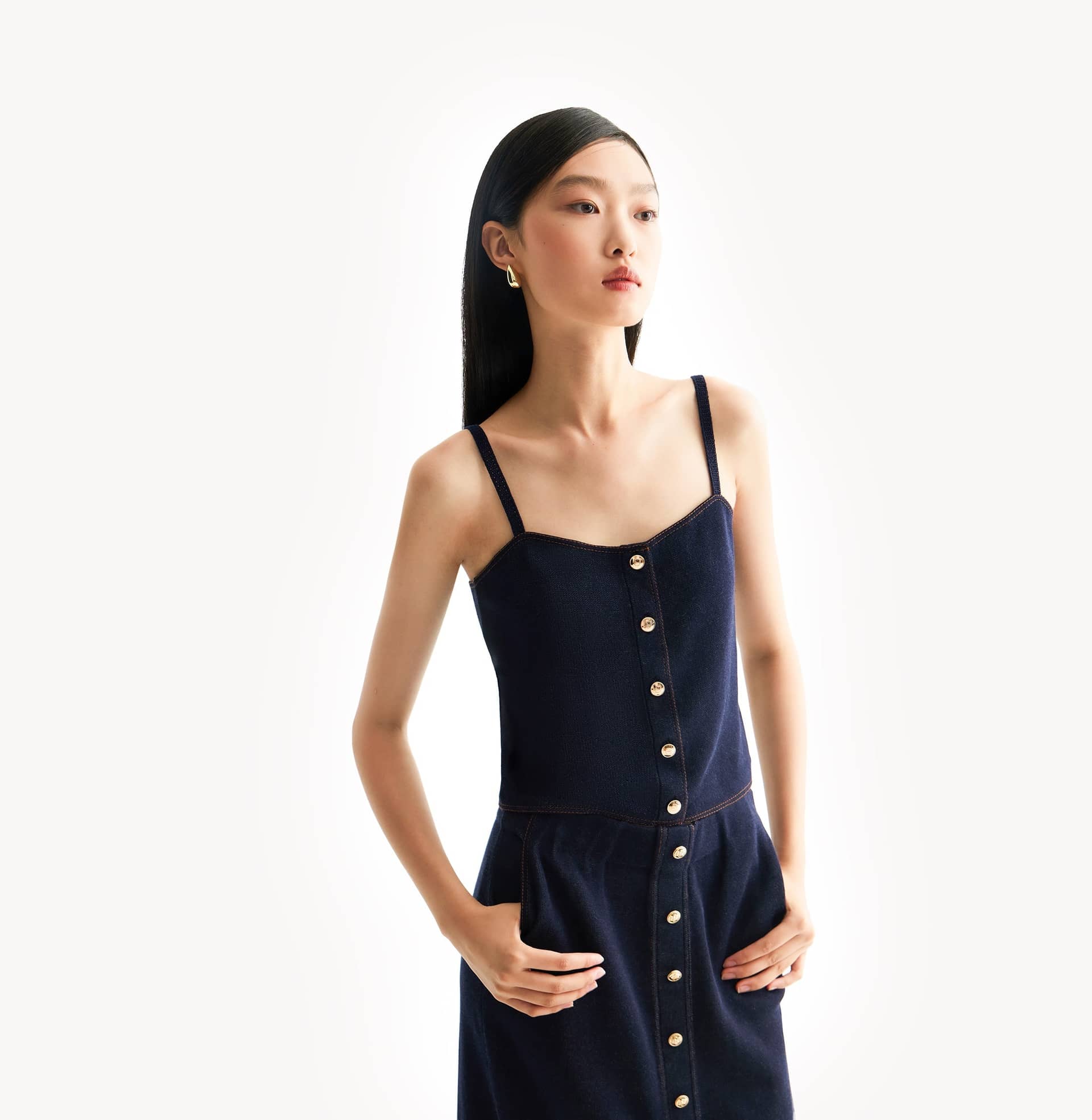 DENIM-LOOK CAMISOLE made by CRUSH Collection