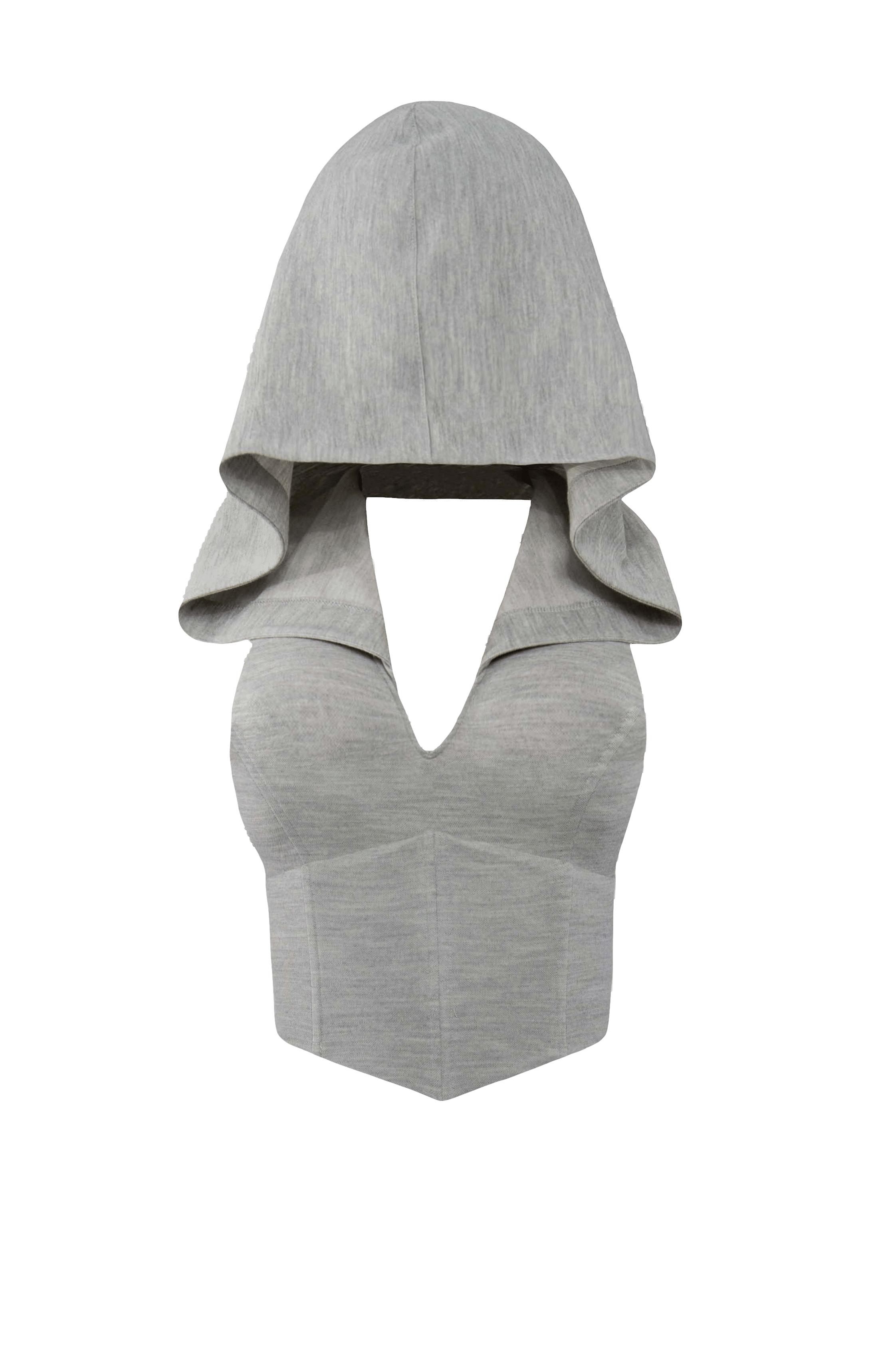 JERSEY HOODED CORSET in Grey made by Vestiaire d'un Oiseau Libre